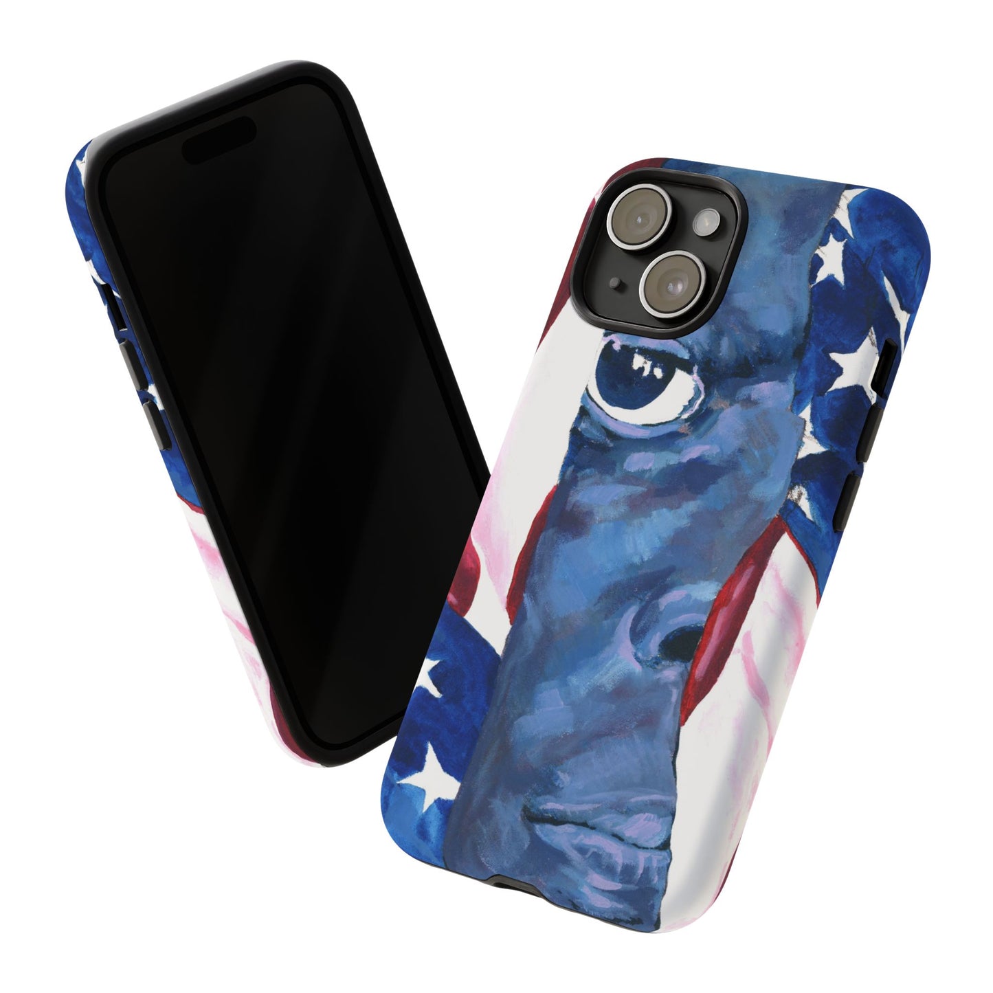 Patriotic Tough Phone Case with American Flag Design- I See You Image