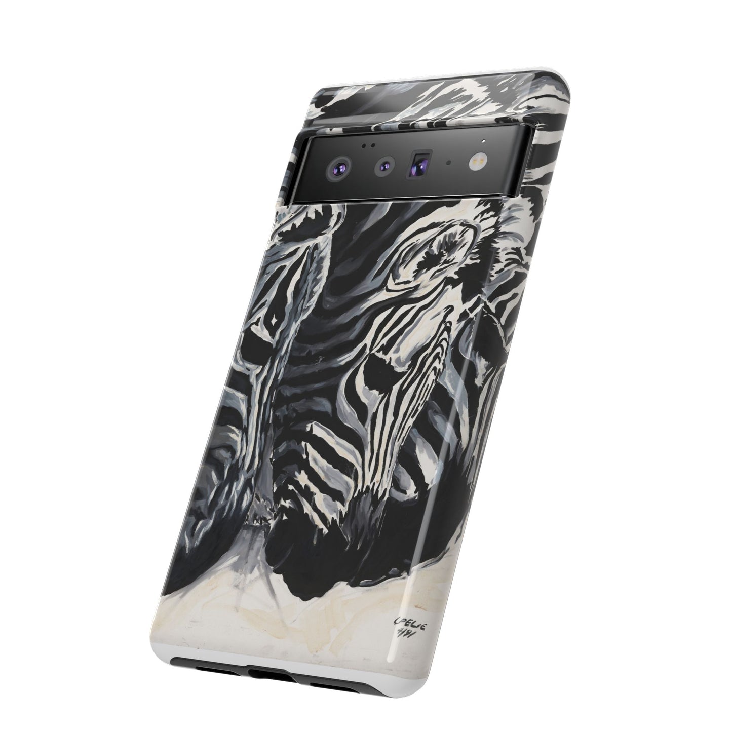 Artistic Zebra Print Phone Case -Tough Cases- Baby Zebras Image