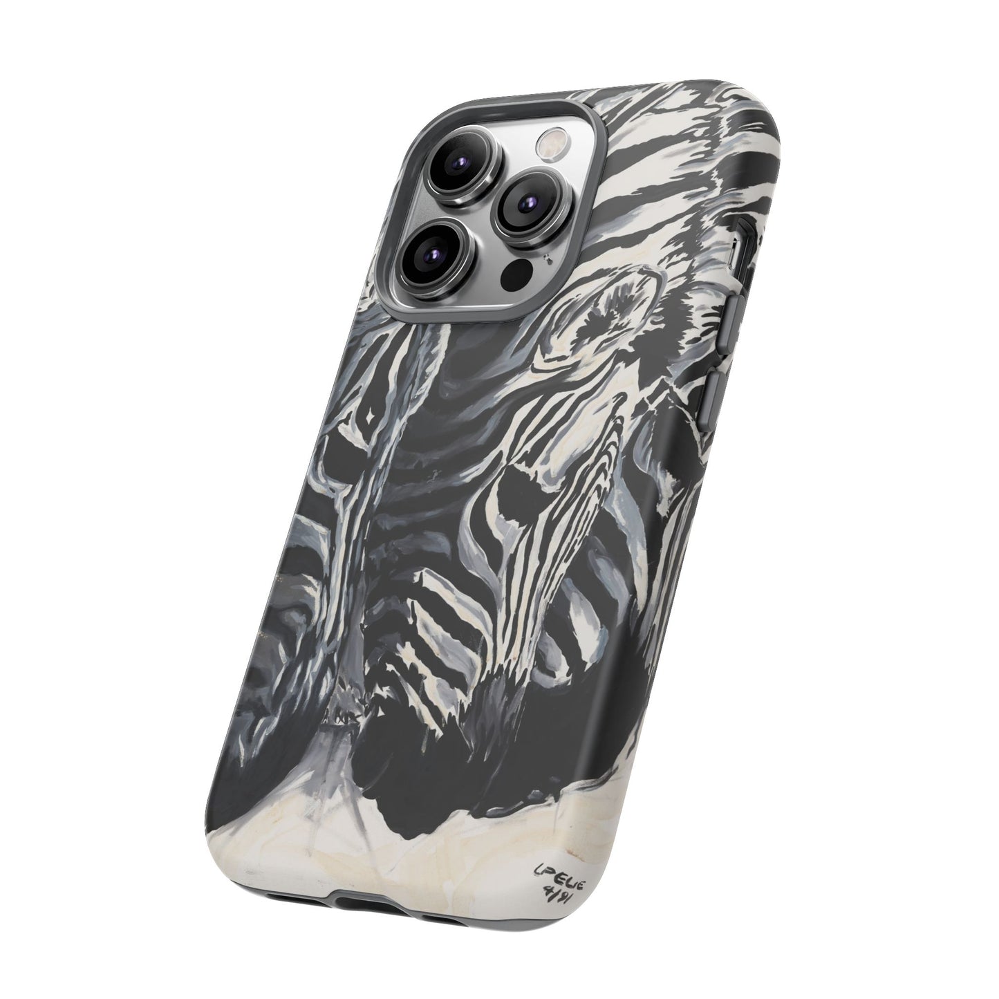 Artistic Zebra Print Phone Case -Tough Cases- Baby Zebras Image