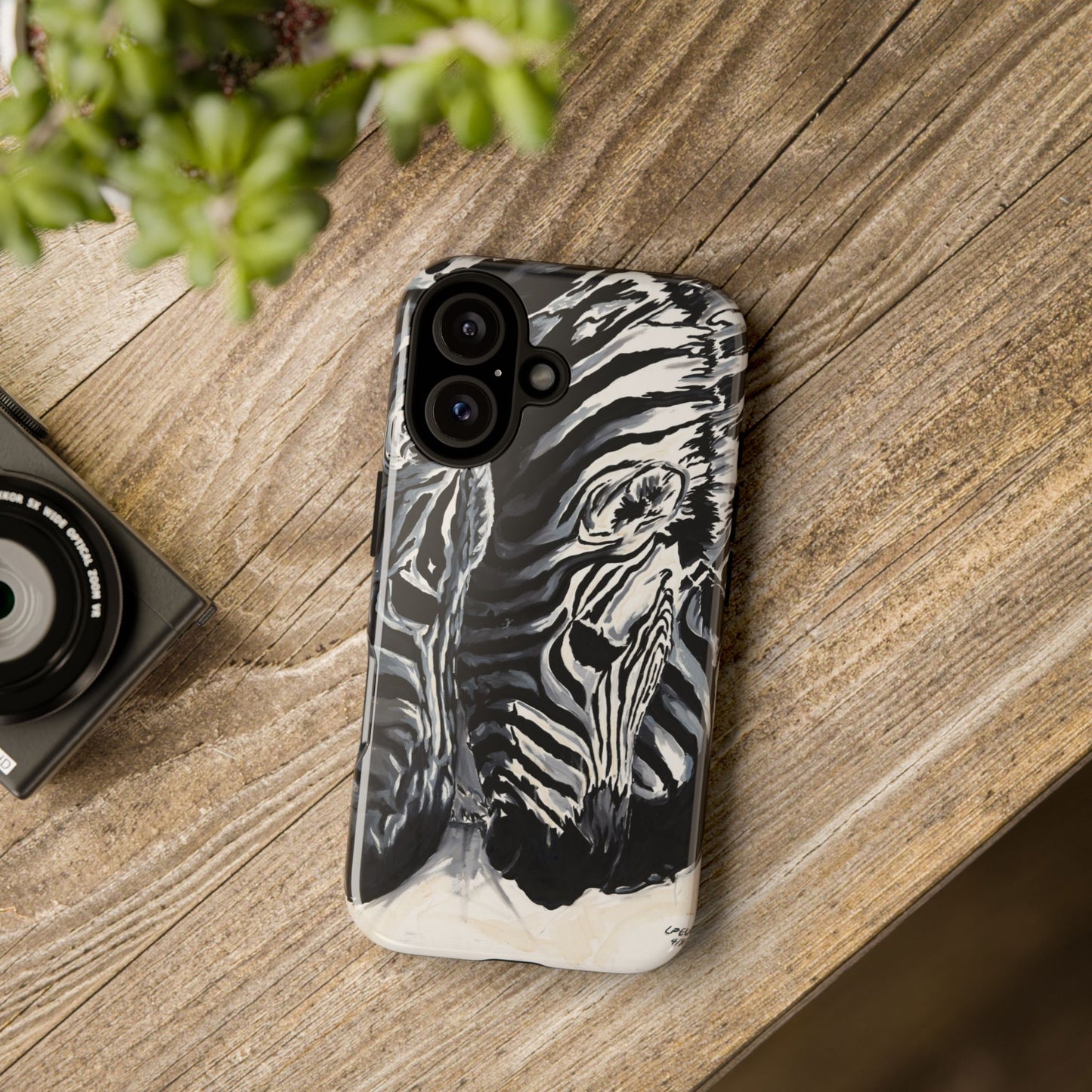 Artistic Zebra Print Phone Case -Tough Cases- Baby Zebras Image
