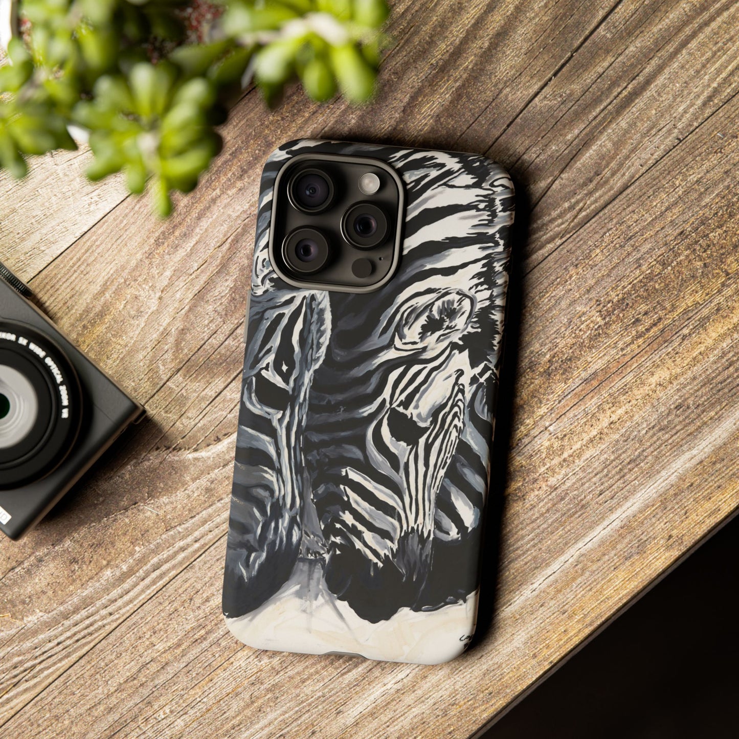 Artistic Zebra Print Phone Case -Tough Cases- Baby Zebras Image