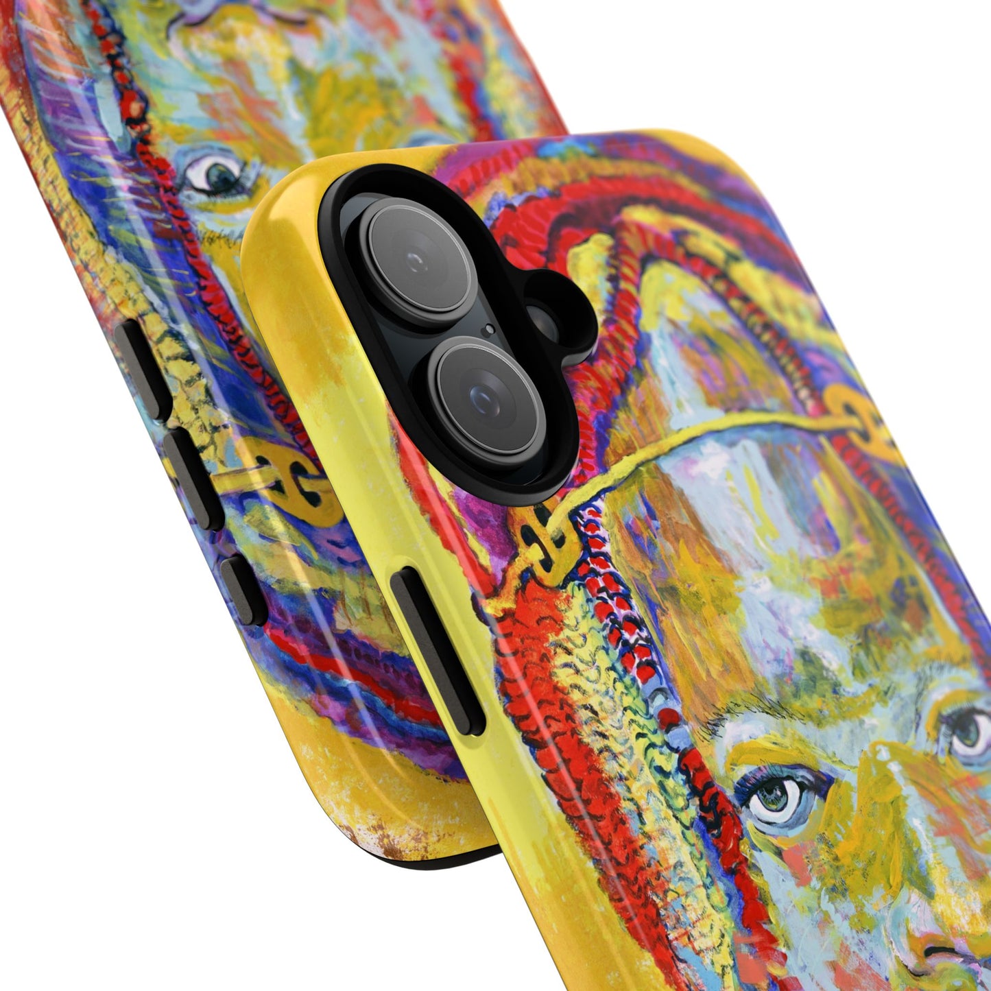 Vibrant Artistic Phone Case - Tough Cases for Creative Souls- African Youth Image