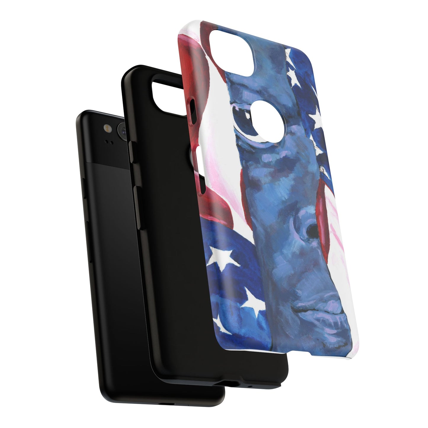 Patriotic Tough Phone Case with American Flag Design- I See You Image
