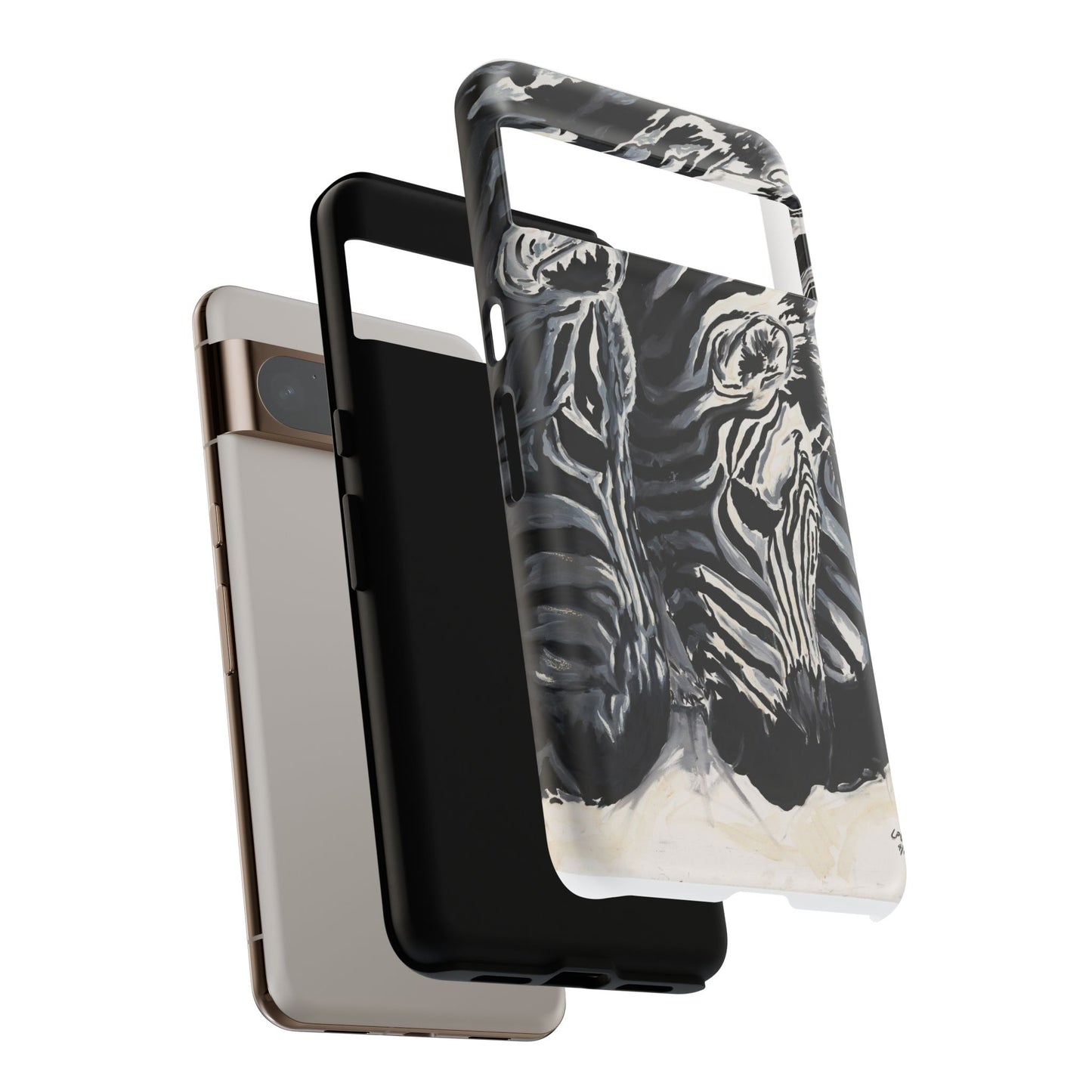 Artistic Zebra Print Phone Case -Tough Cases- Baby Zebras Image