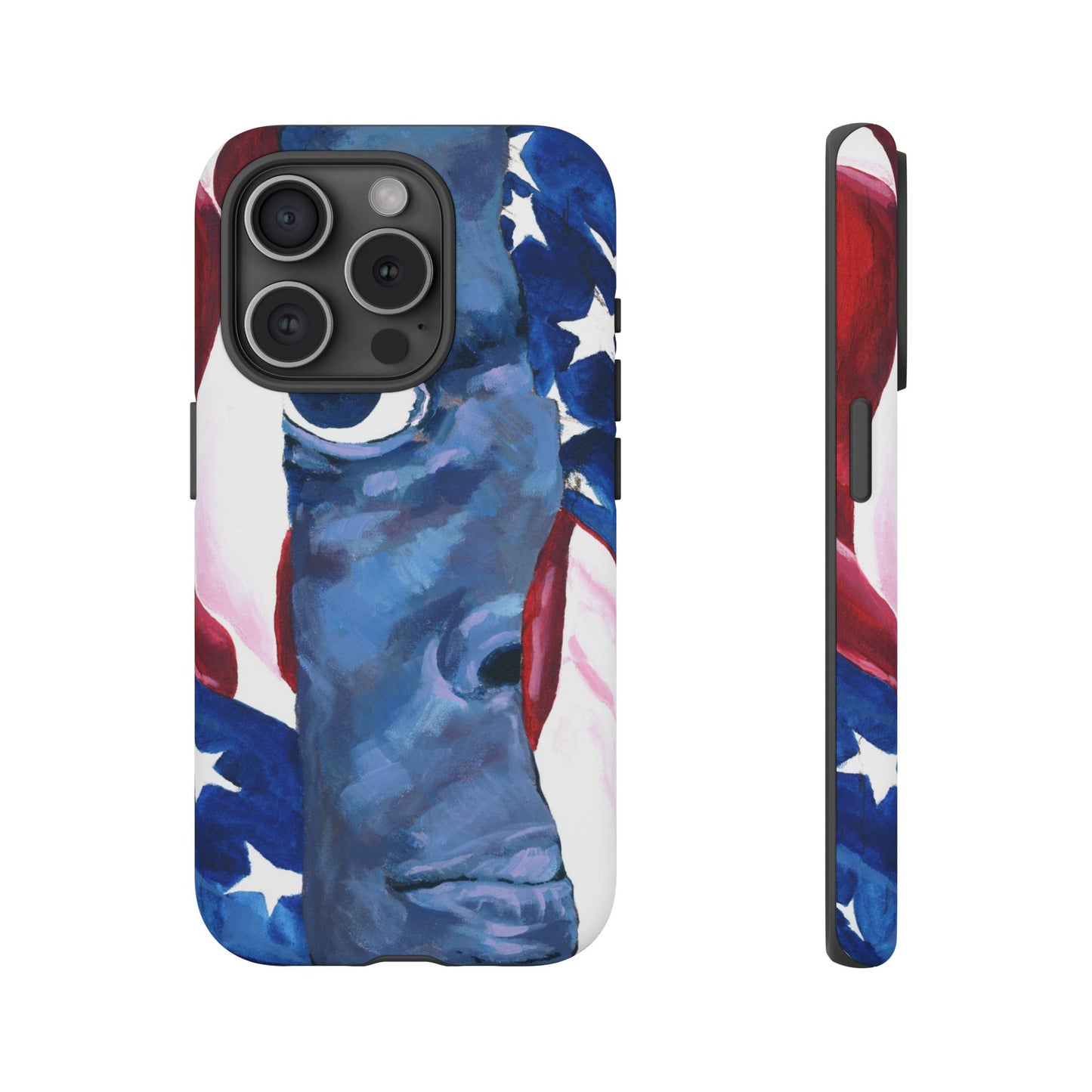 Patriotic Tough Phone Case with American Flag Design- I See You Image