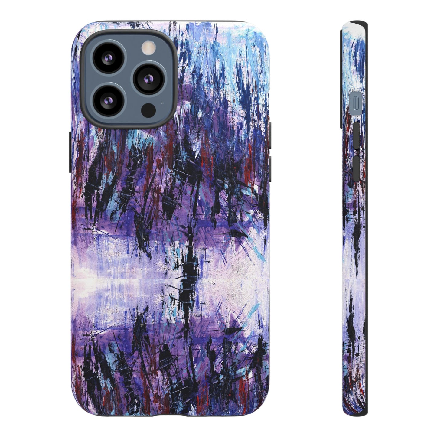 Abstract Purple Phone Case, Stylish & Protective Cover for Art Lovers- White Spring Image
