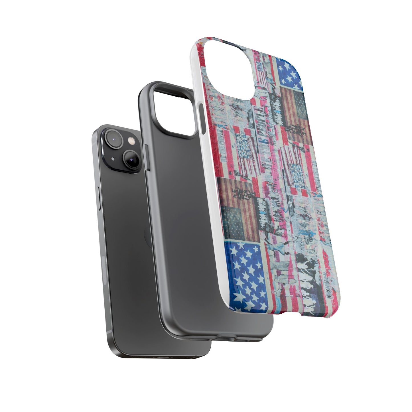 Patriotic Phone Case -We The People Image - Tough Cases with American Flag Design