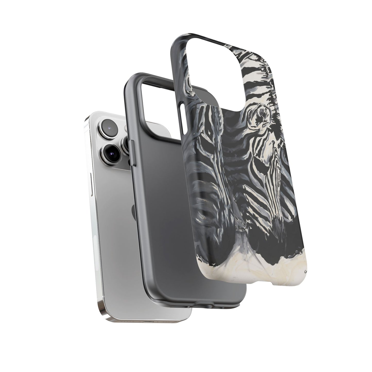 Artistic Zebra Print Phone Case -Tough Cases- Baby Zebras Image