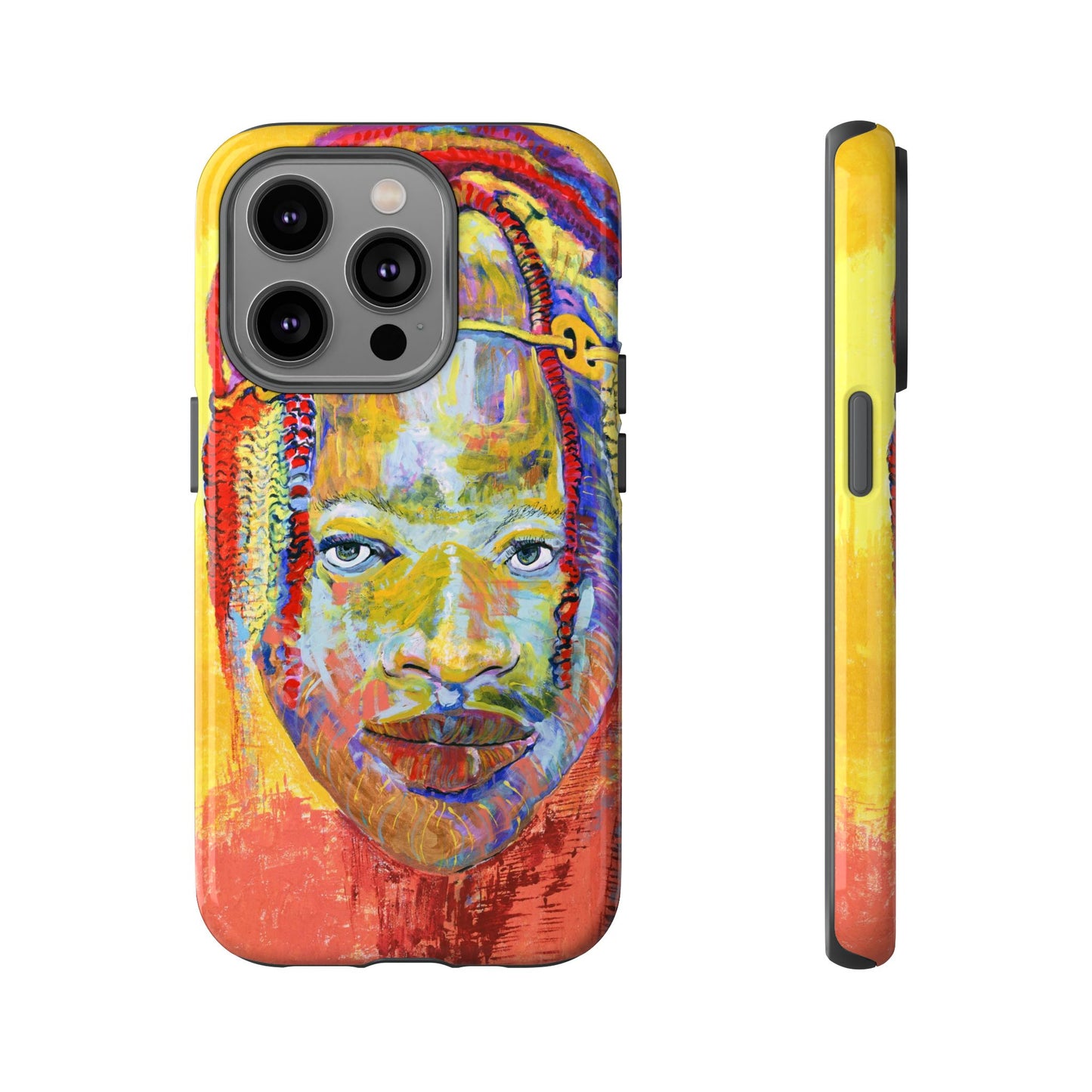 Vibrant Artistic Phone Case - Tough Cases for Creative Souls- African Youth Image