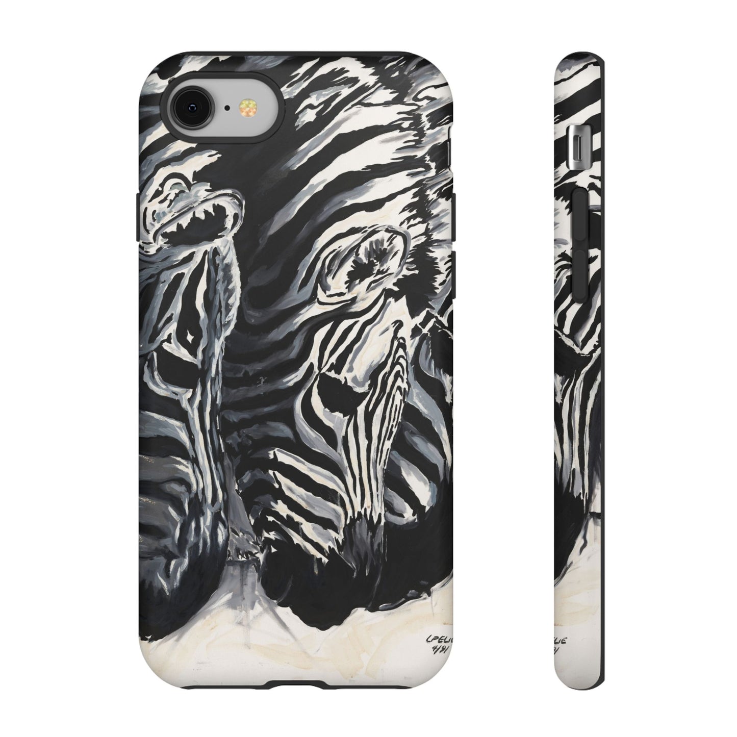Artistic Zebra Print Phone Case -Tough Cases- Baby Zebras Image