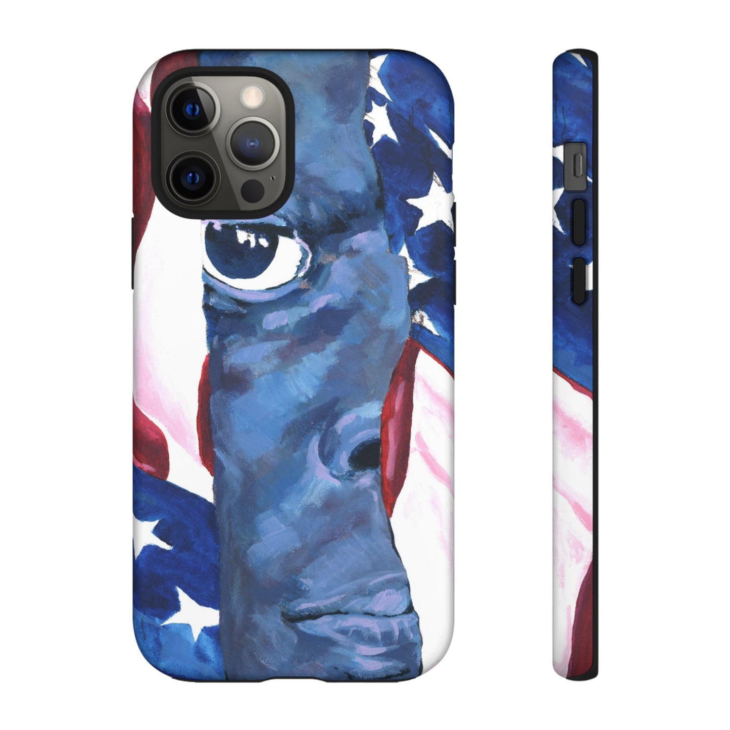 Patriotic Tough Phone Case with American Flag Design- I See You Image