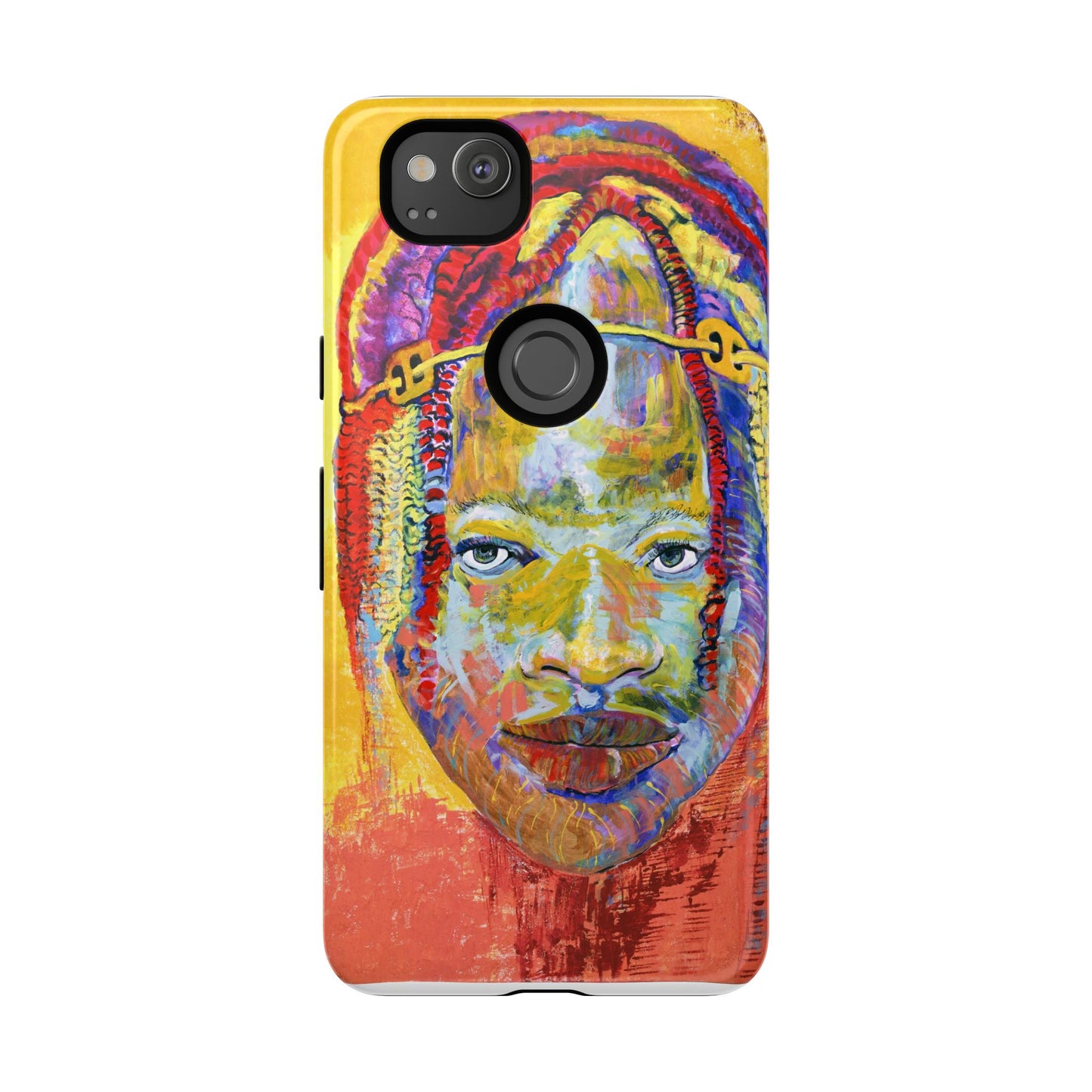 Vibrant Artistic Phone Case - Tough Cases for Creative Souls- African Youth Image