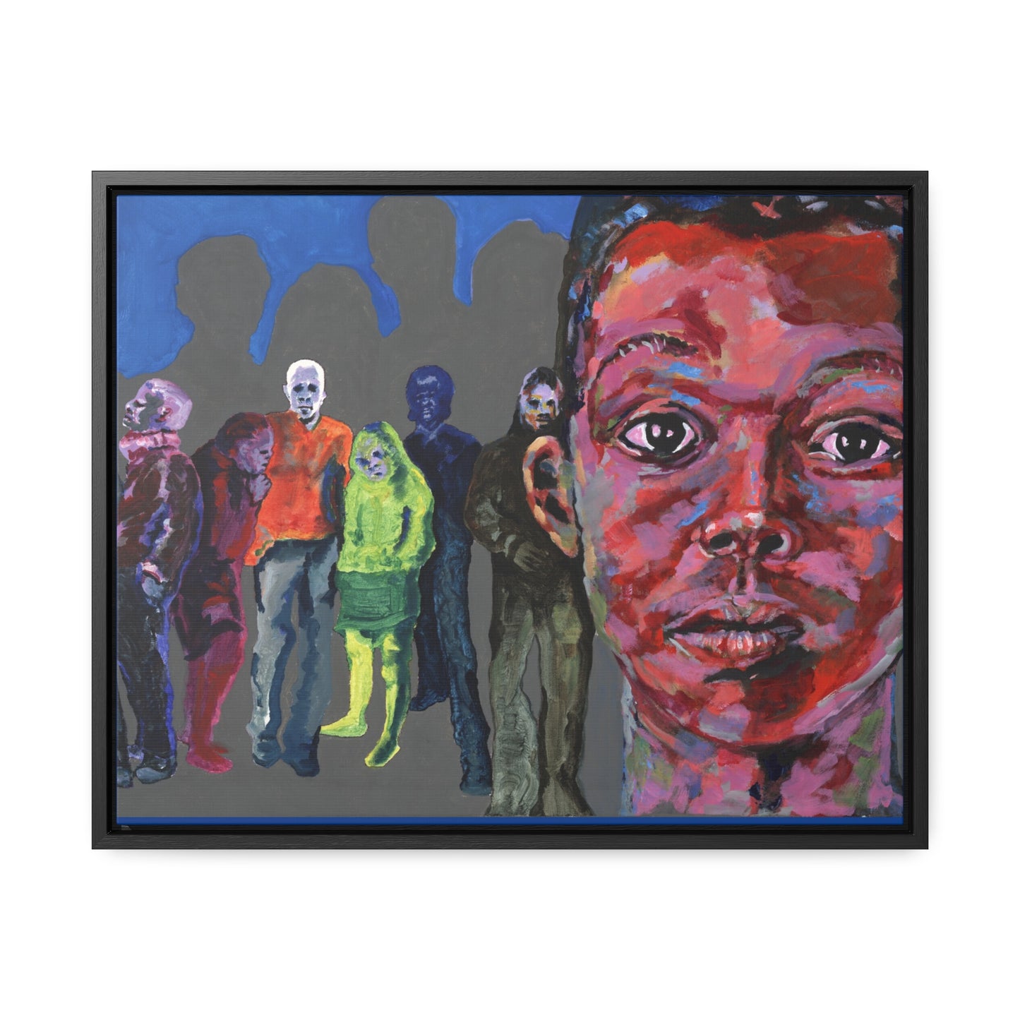 I See You But You Never See Me- Framed Canvas Print