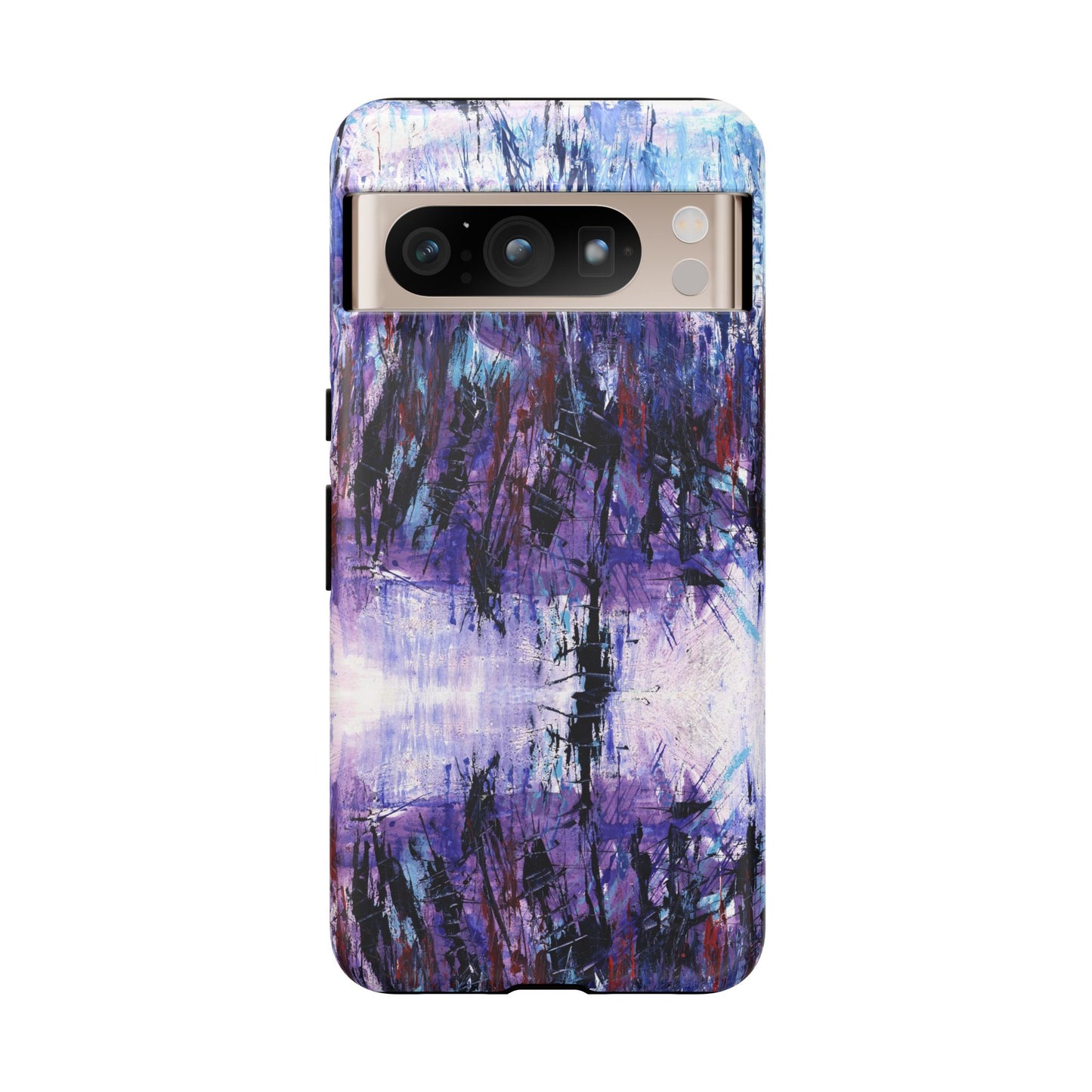 Abstract Purple Phone Case, Stylish & Protective Cover for Art Lovers- White Spring Image