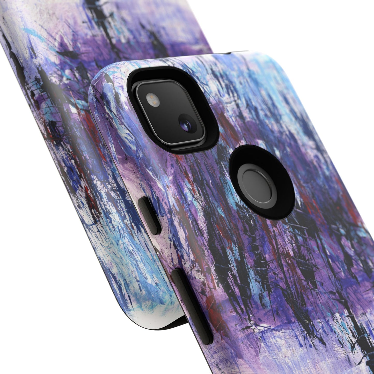 Abstract Purple Phone Case, Stylish & Protective Cover for Art Lovers- White Spring Image