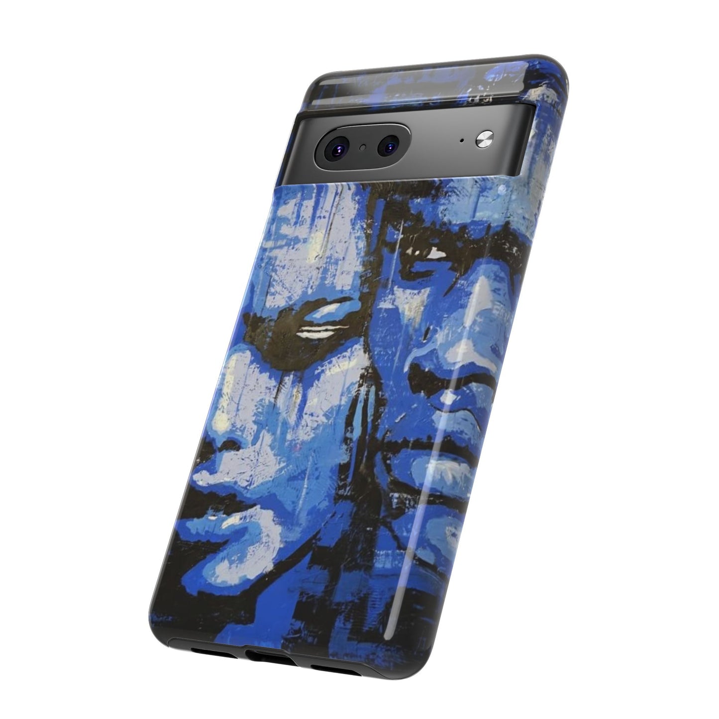 Artistic Phone Case - Tough Cases with Bold Blue Portraits -The Lovers Image