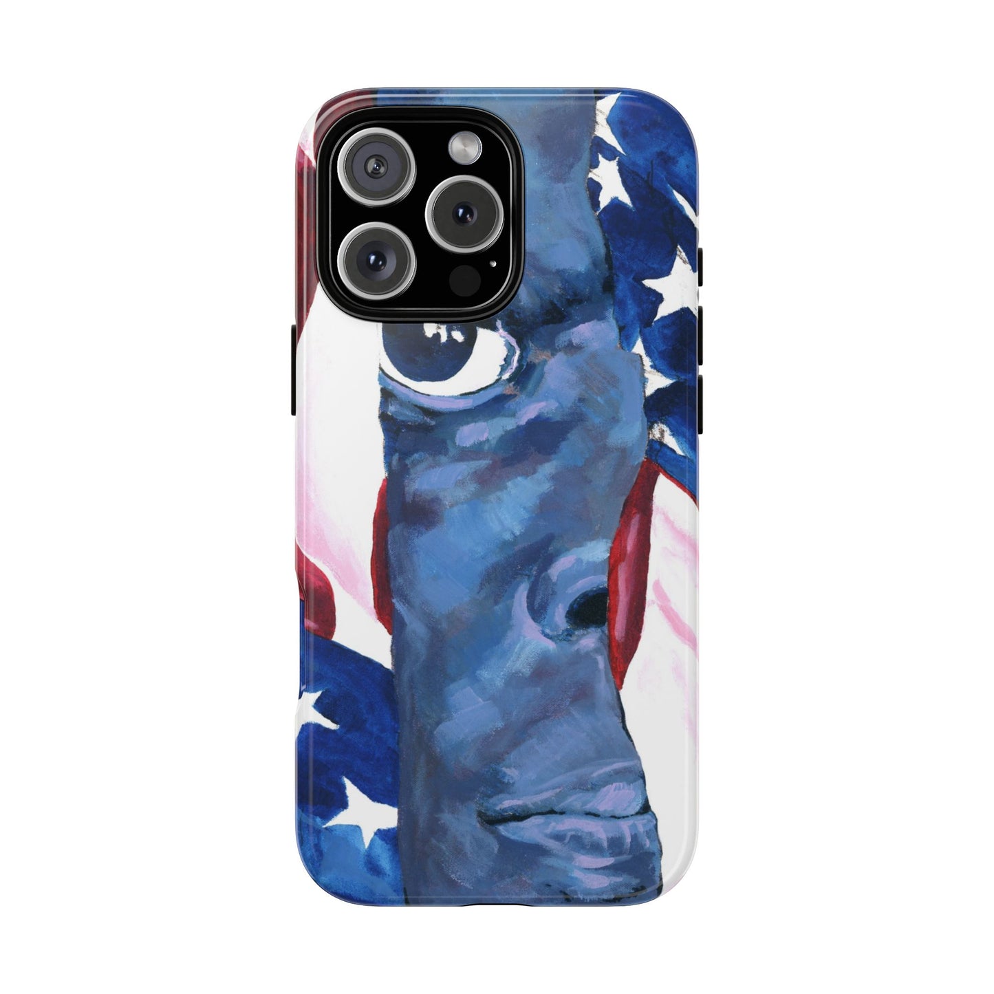 Patriotic Tough Phone Case with American Flag Design- I See You Image
