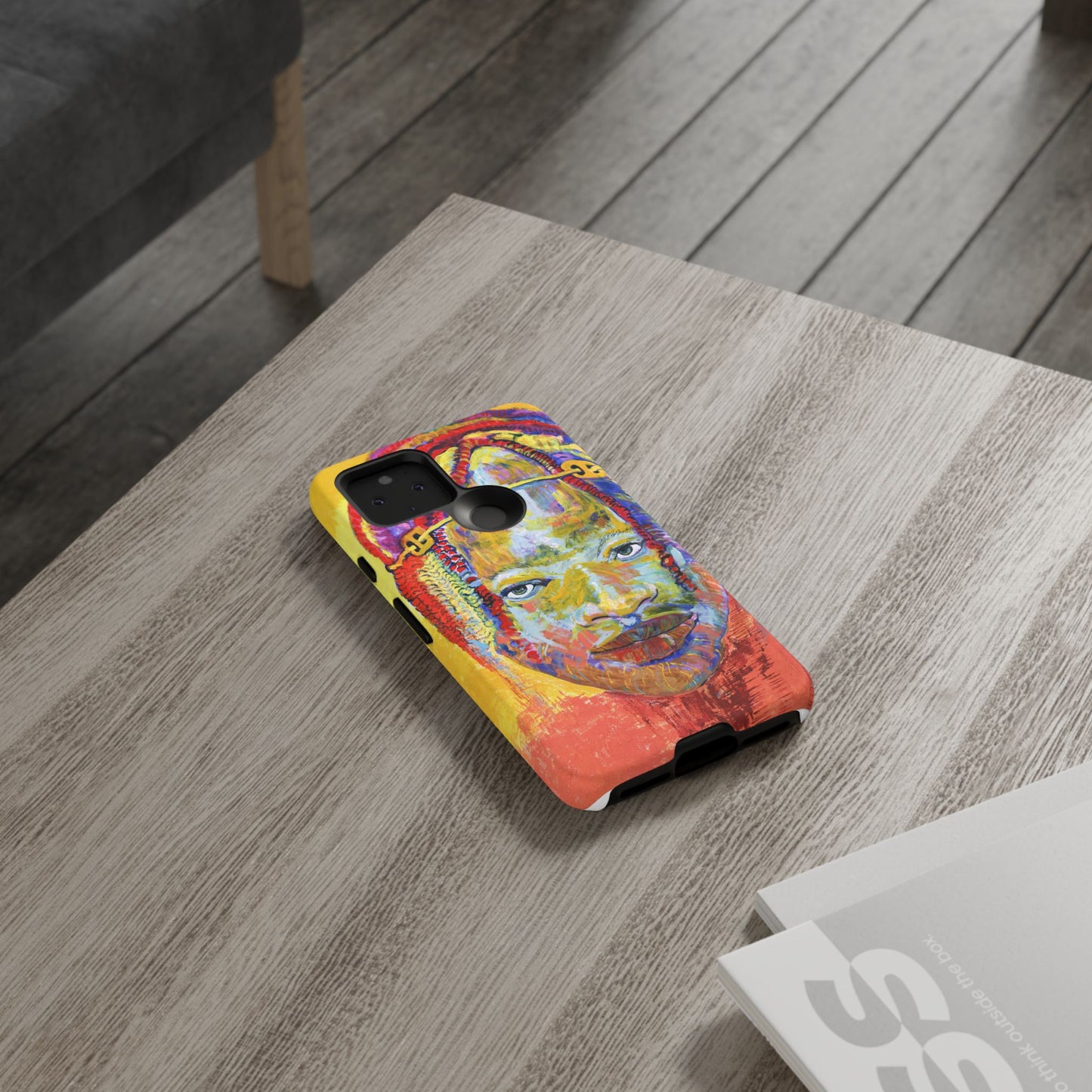 Vibrant Artistic Phone Case - Tough Cases for Creative Souls- African Youth Image