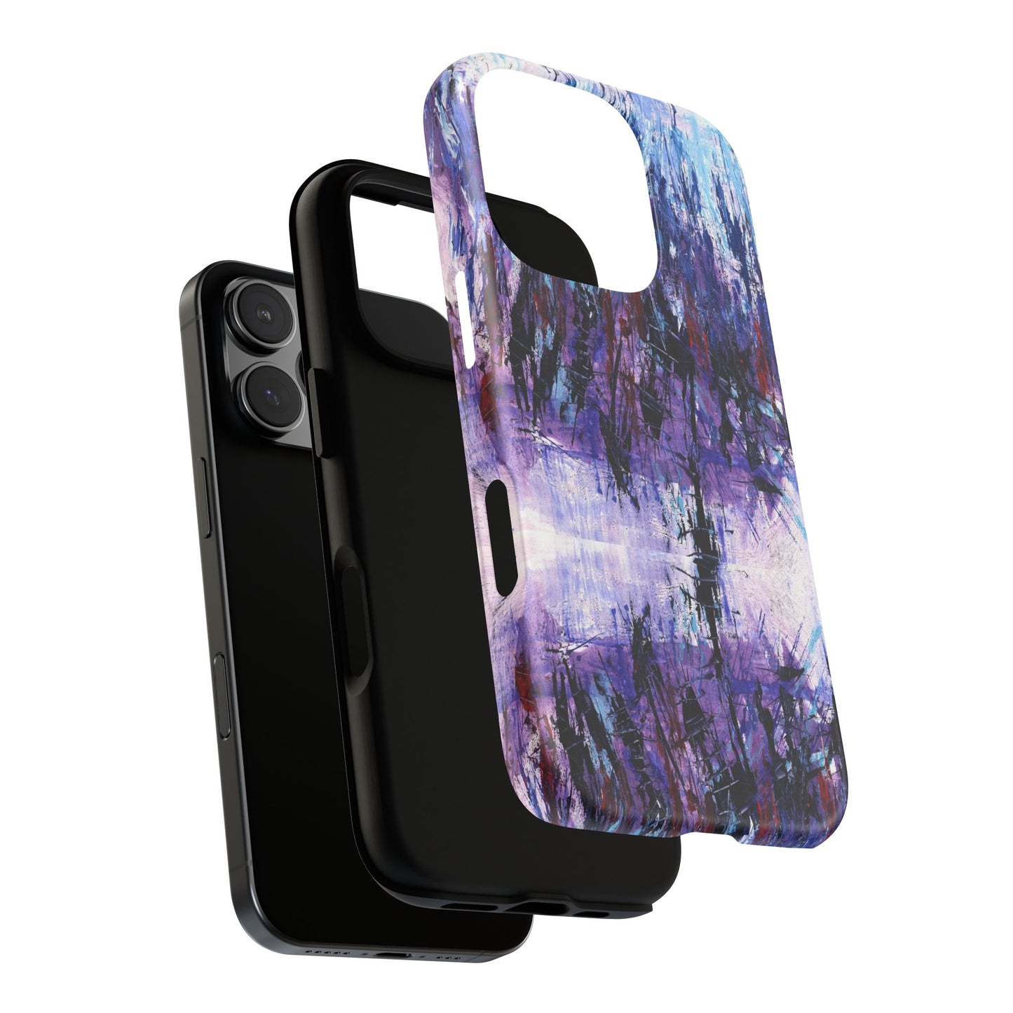Abstract Purple Phone Case, Stylish & Protective Cover for Art Lovers- White Spring Image