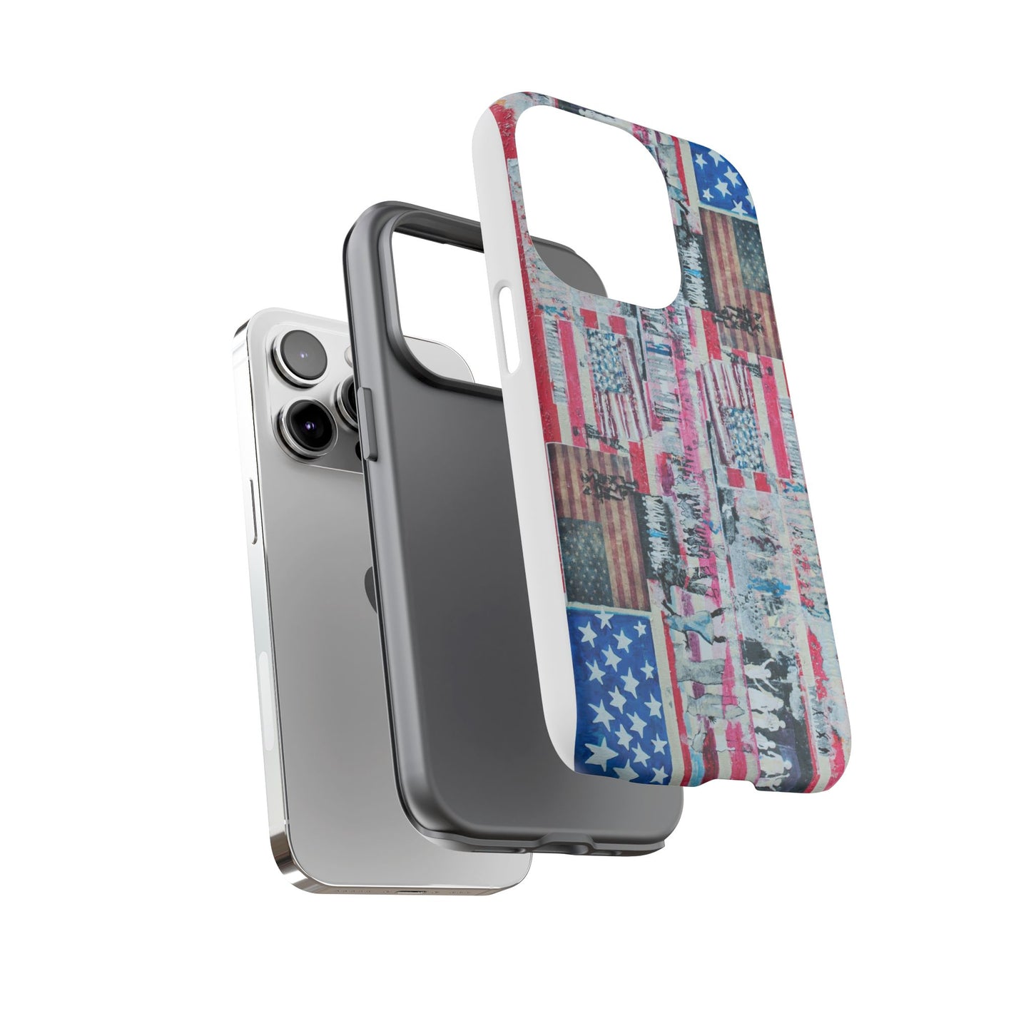 Patriotic Phone Case -We The People Image - Tough Cases with American Flag Design