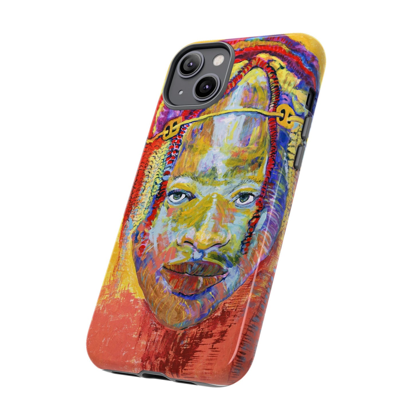 Vibrant Artistic Phone Case - Tough Cases for Creative Souls- African Youth Image