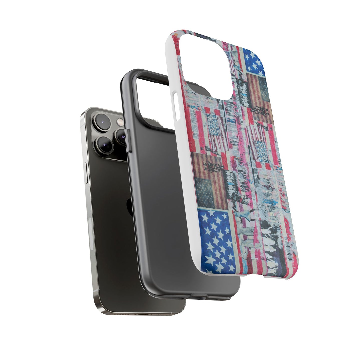 Patriotic Phone Case -We The People Image - Tough Cases with American Flag Design