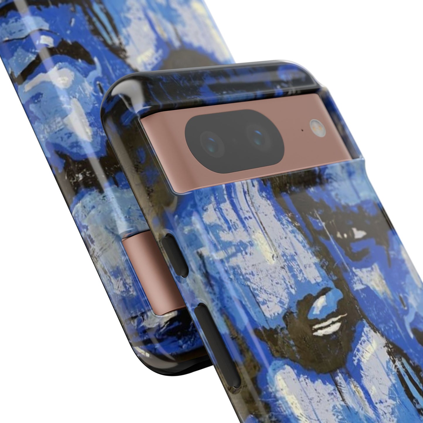 Artistic Phone Case - Tough Cases with Bold Blue Portraits -The Lovers Image