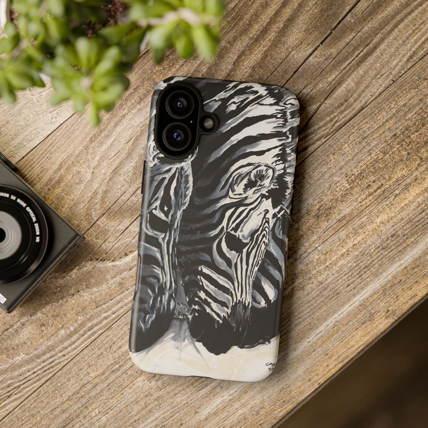 Artistic Zebra Print Phone Case -Tough Cases- Baby Zebras Image