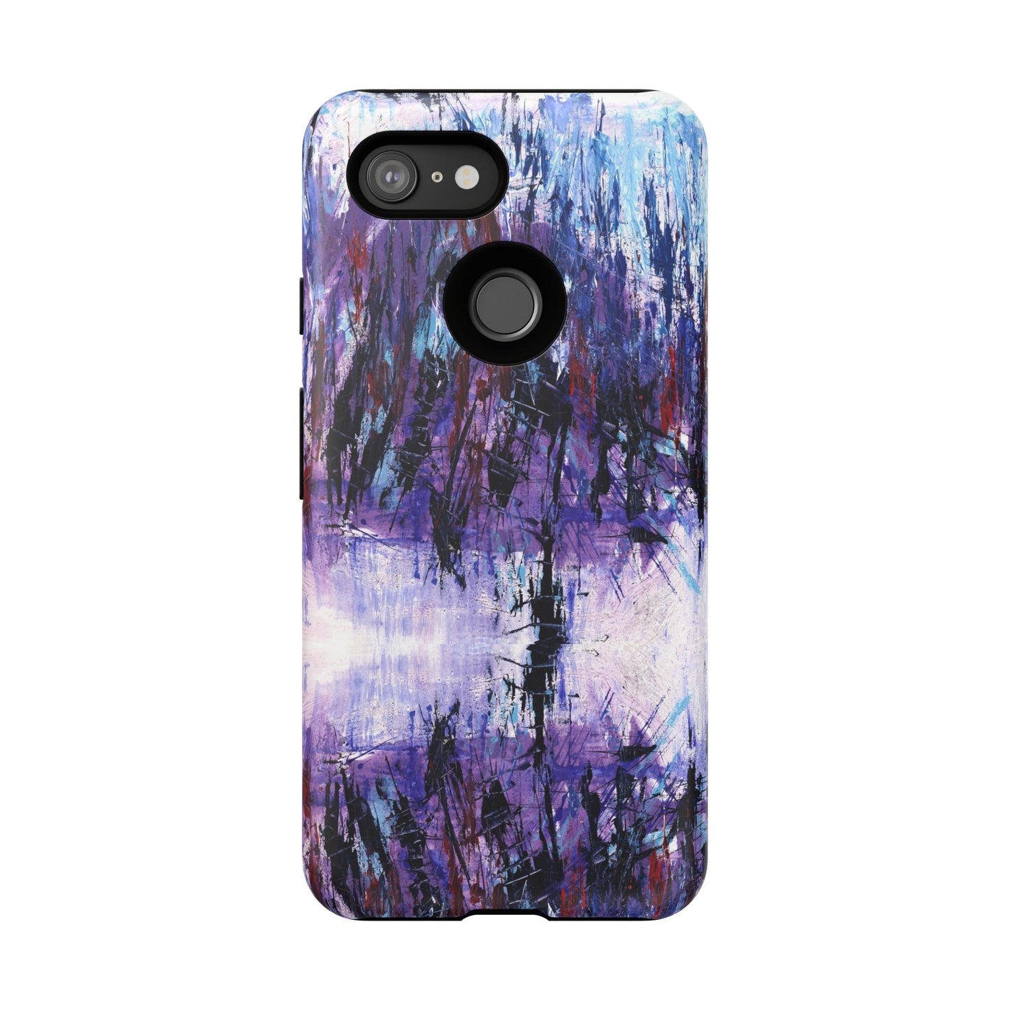 Abstract Purple Phone Case, Stylish & Protective Cover for Art Lovers- White Spring Image