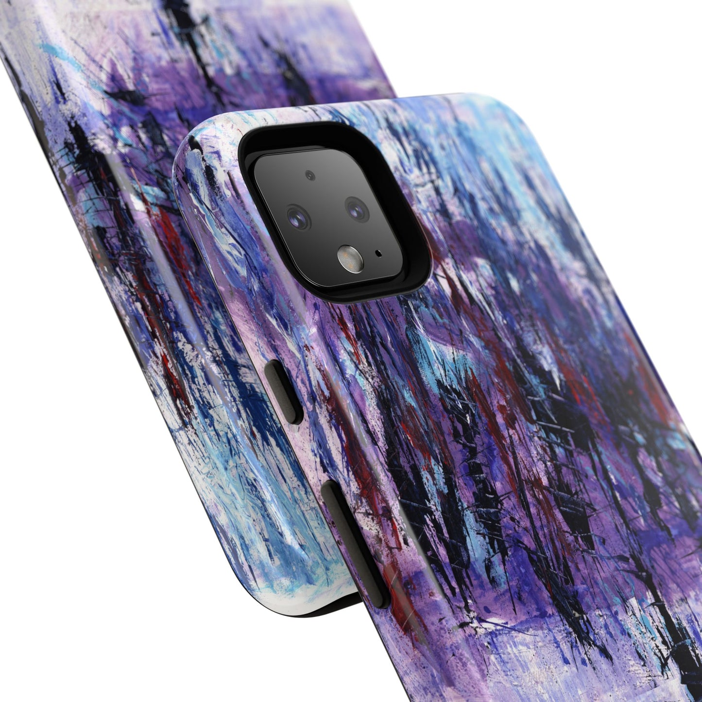 Abstract Purple Phone Case, Stylish & Protective Cover for Art Lovers- White Spring Image
