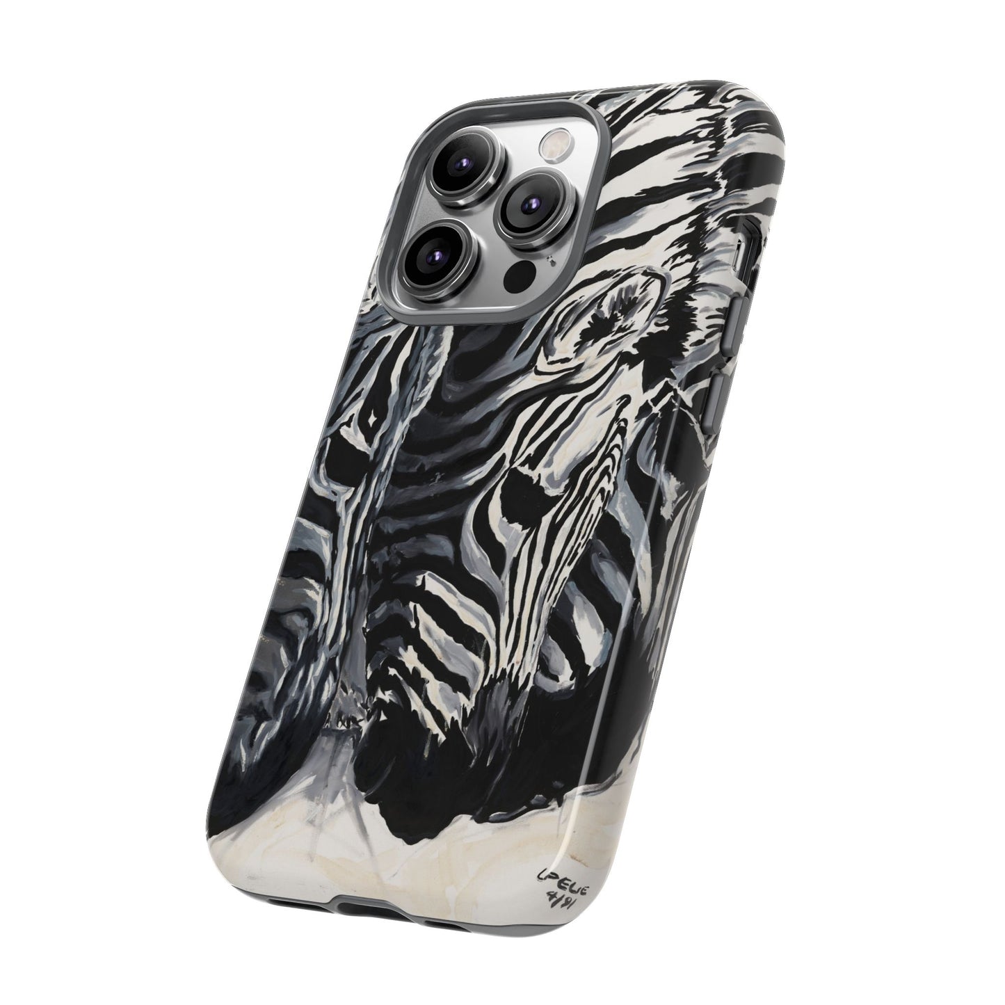 Artistic Zebra Print Phone Case -Tough Cases- Baby Zebras Image