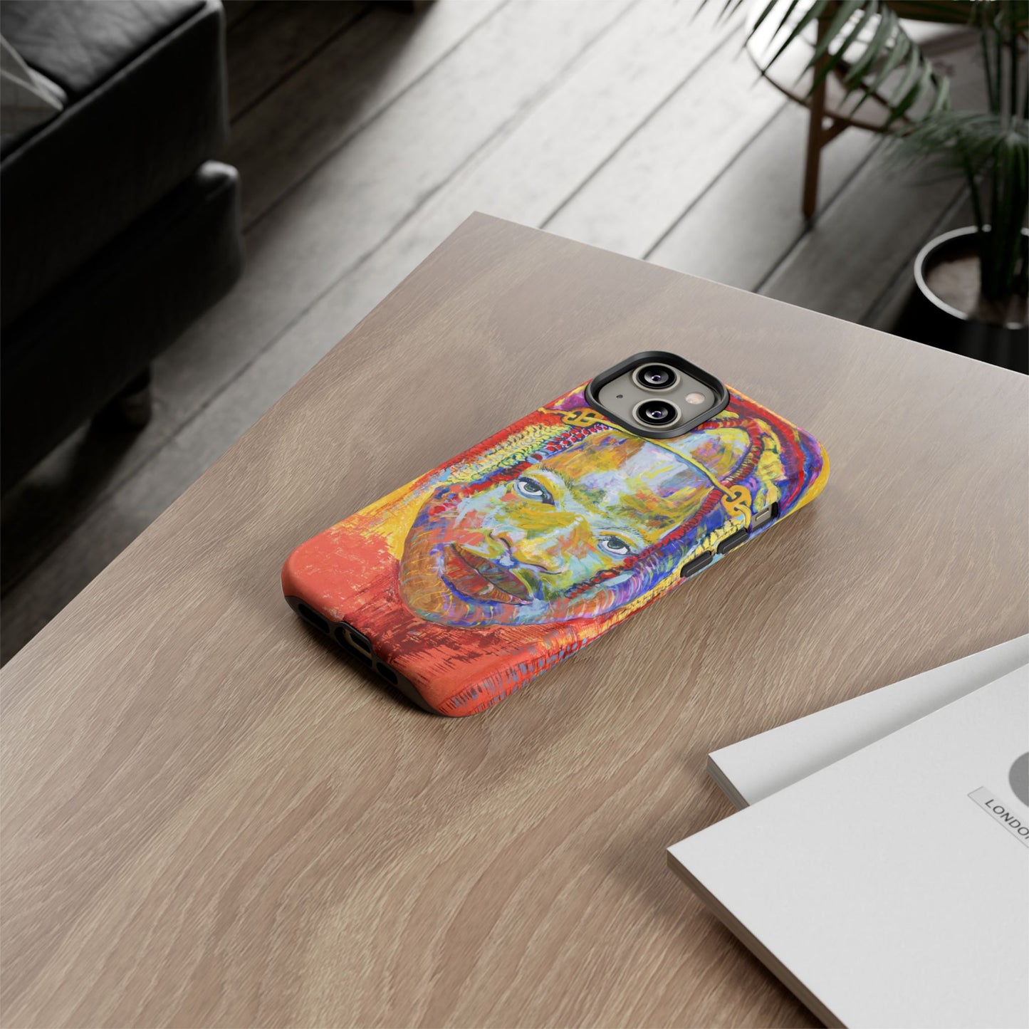 Vibrant Artistic Phone Case - Tough Cases for Creative Souls- African Youth Image