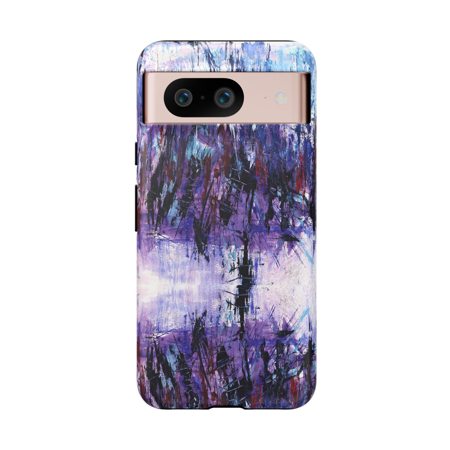 Abstract Purple Phone Case, Stylish & Protective Cover for Art Lovers- White Spring Image