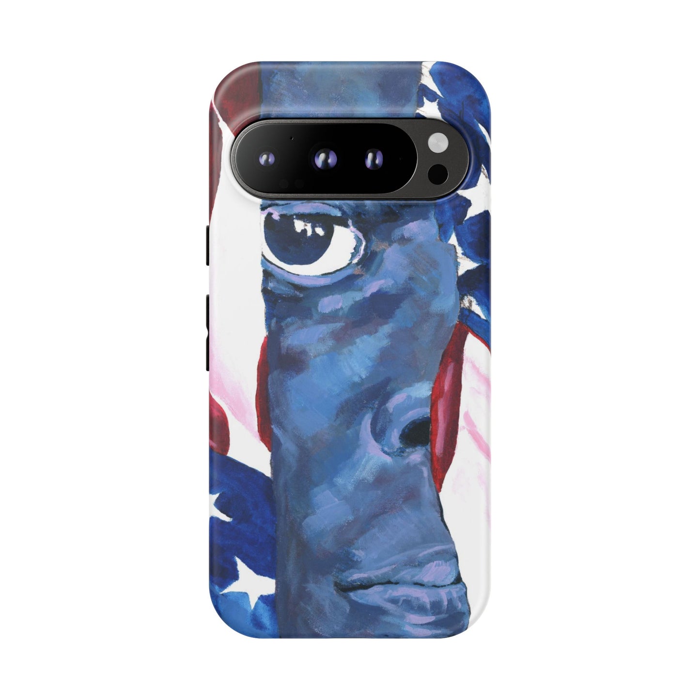 Patriotic Tough Phone Case with American Flag Design- I See You Image