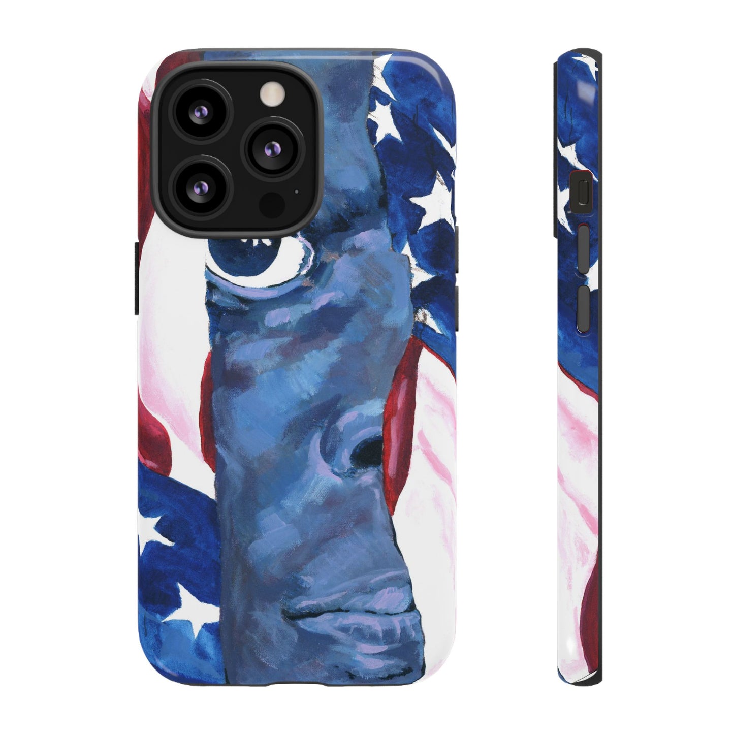 Patriotic Tough Phone Case with American Flag Design- I See You Image