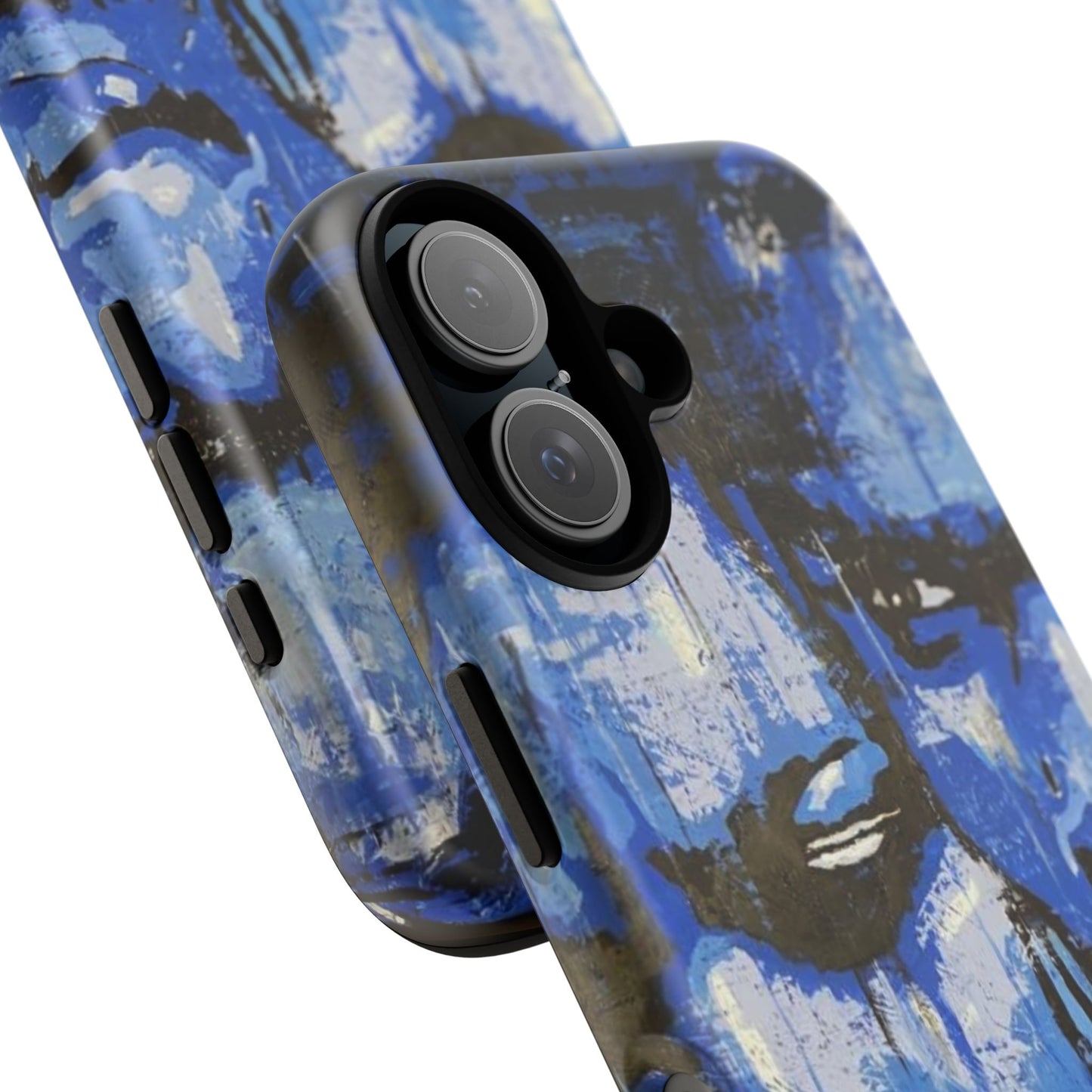 Artistic Phone Case - Tough Cases with Bold Blue Portraits -The Lovers Image