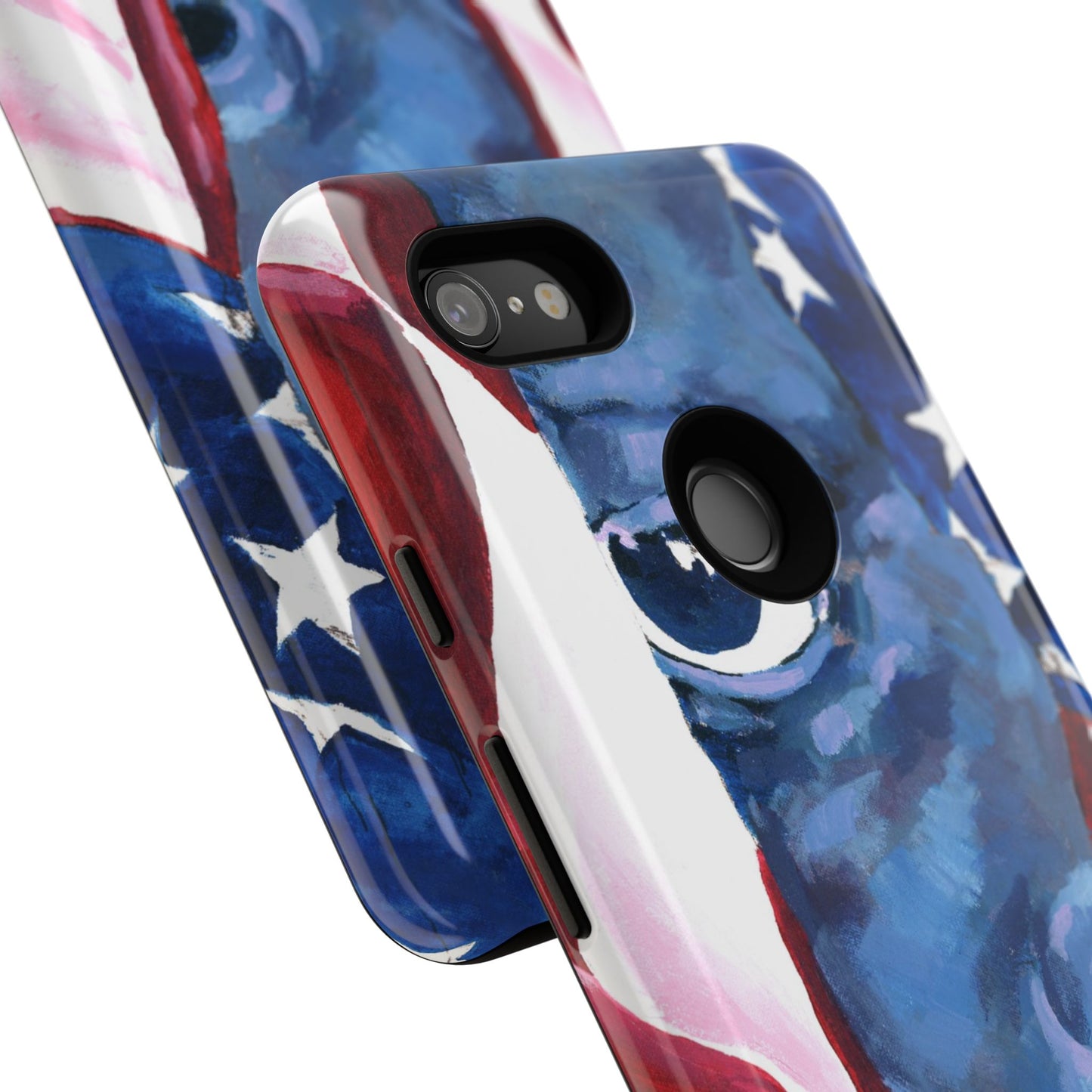Patriotic Tough Phone Case with American Flag Design- I See You Image