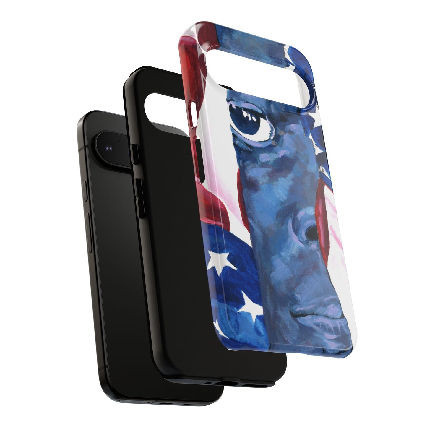 Patriotic Tough Phone Case with American Flag Design- I See You Image