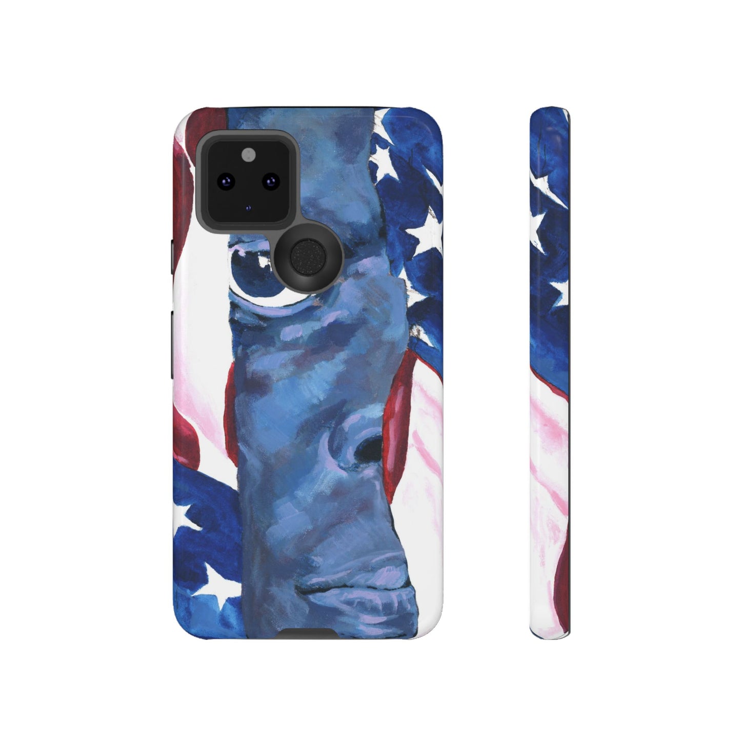 Patriotic Tough Phone Case with American Flag Design- I See You Image