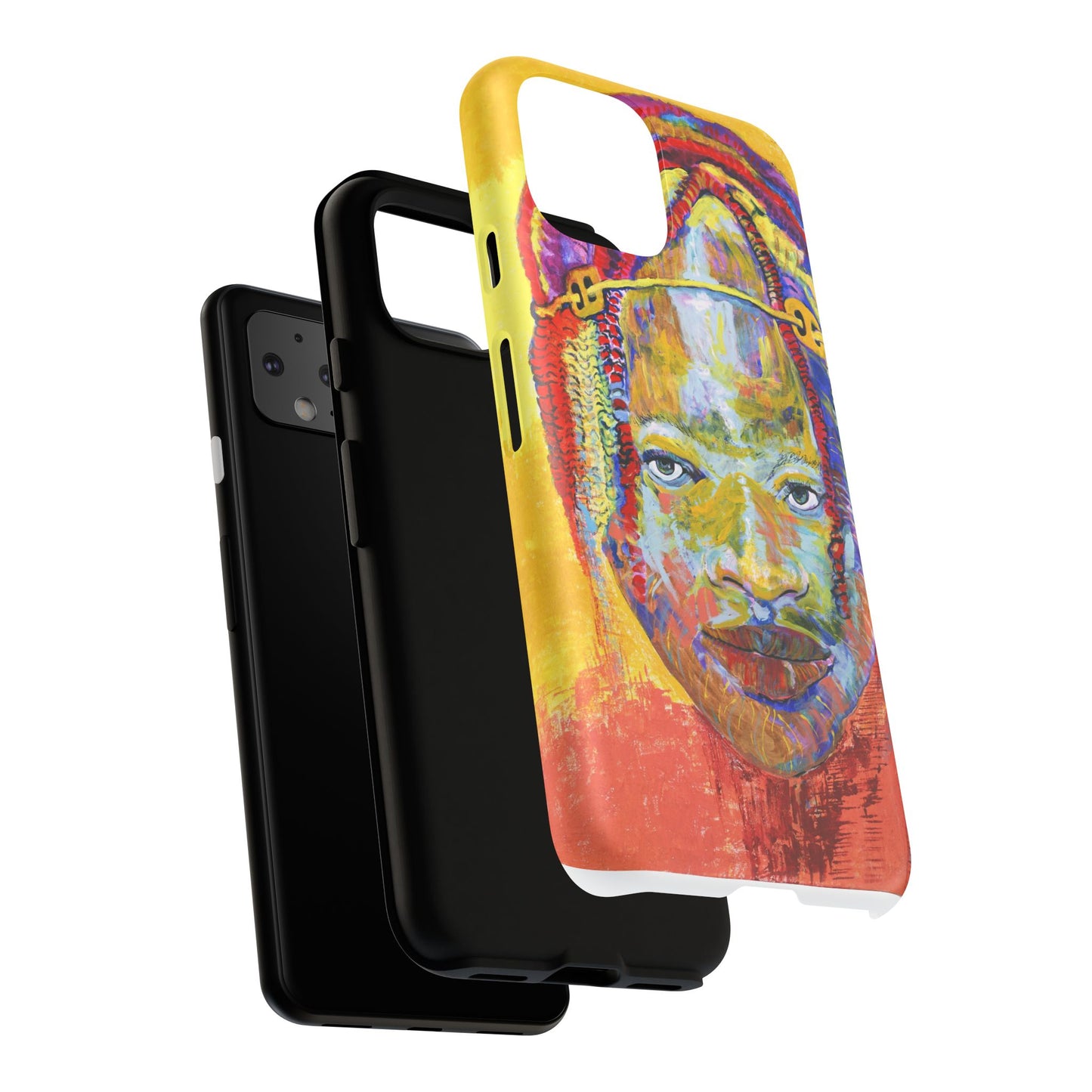 Vibrant Artistic Phone Case - Tough Cases for Creative Souls- African Youth Image