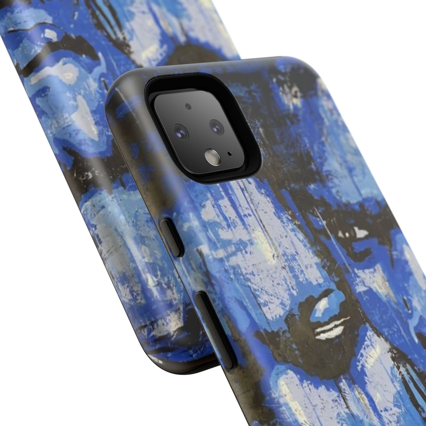 Artistic Phone Case - Tough Cases with Bold Blue Portraits -The Lovers Image