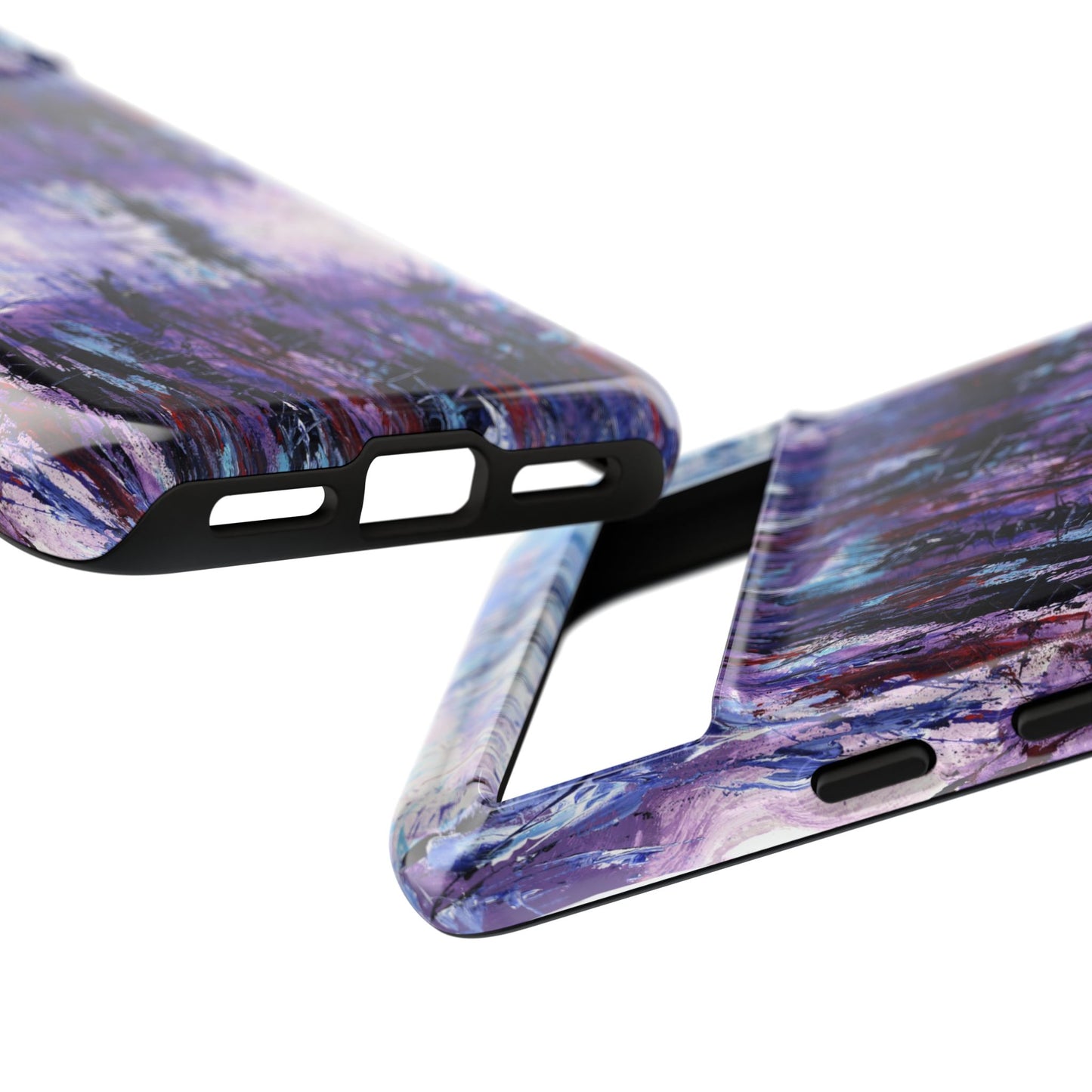Abstract Purple Phone Case, Stylish & Protective Cover for Art Lovers- White Spring Image
