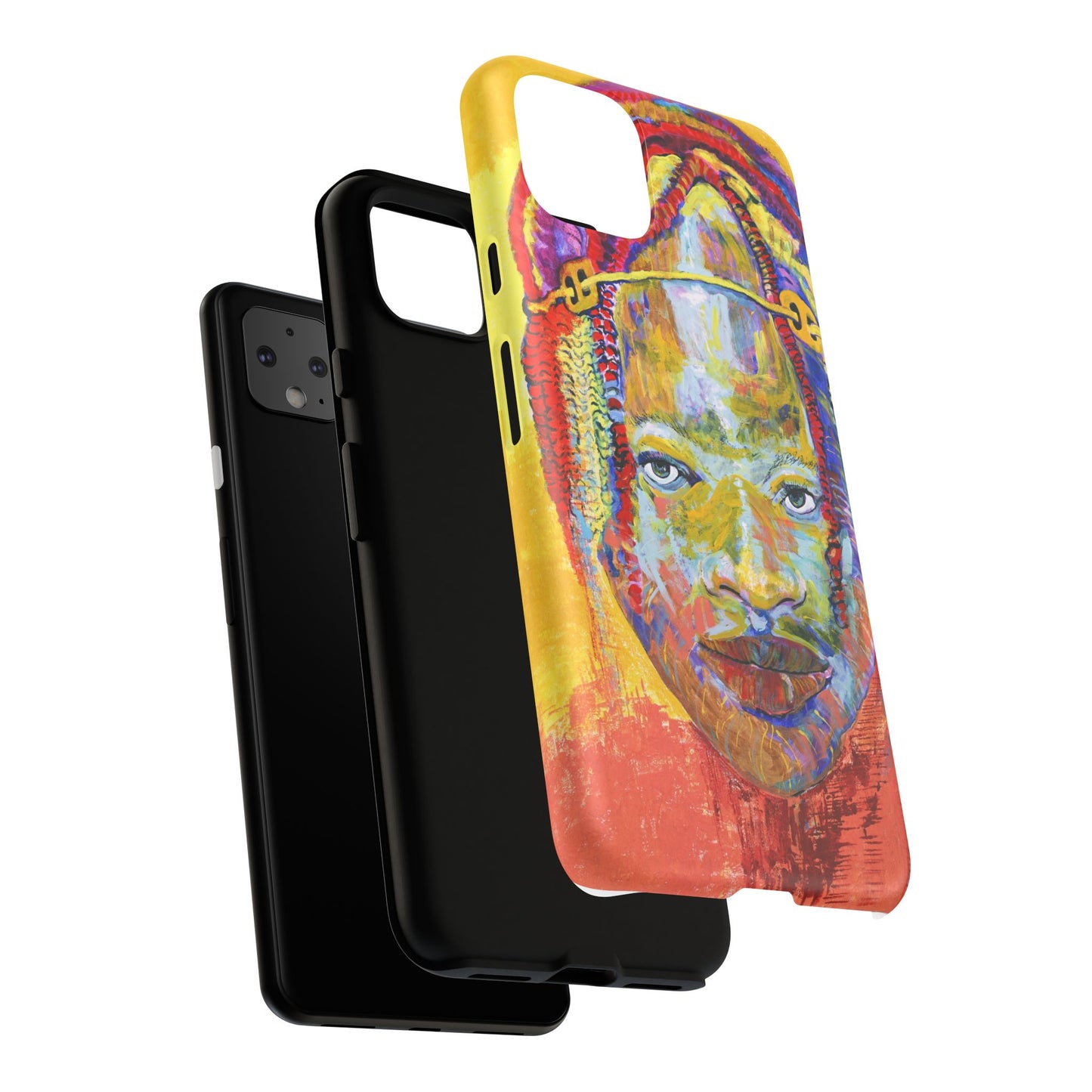 Vibrant Artistic Phone Case - Tough Cases for Creative Souls- African Youth Image