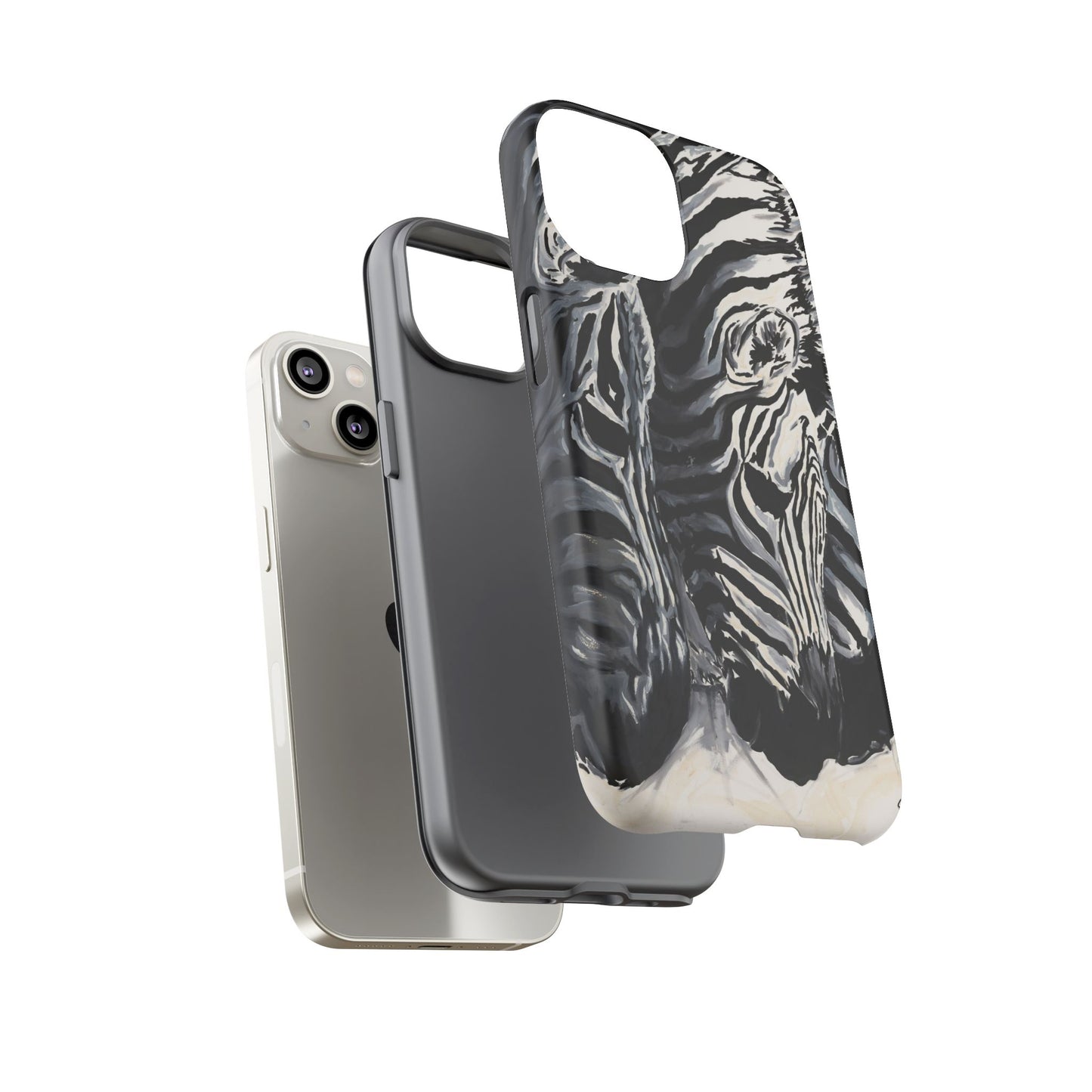 Artistic Zebra Print Phone Case -Tough Cases- Baby Zebras Image