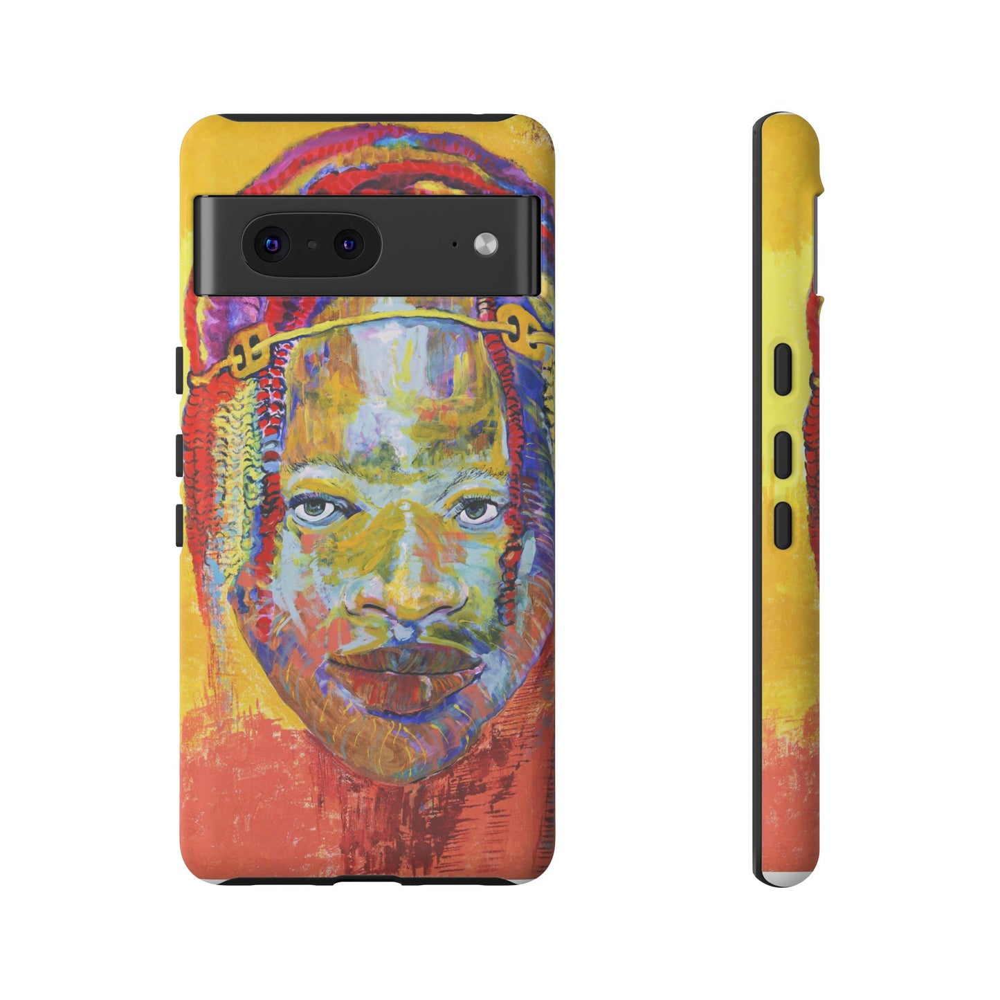 Vibrant Artistic Phone Case - Tough Cases for Creative Souls- African Youth Image