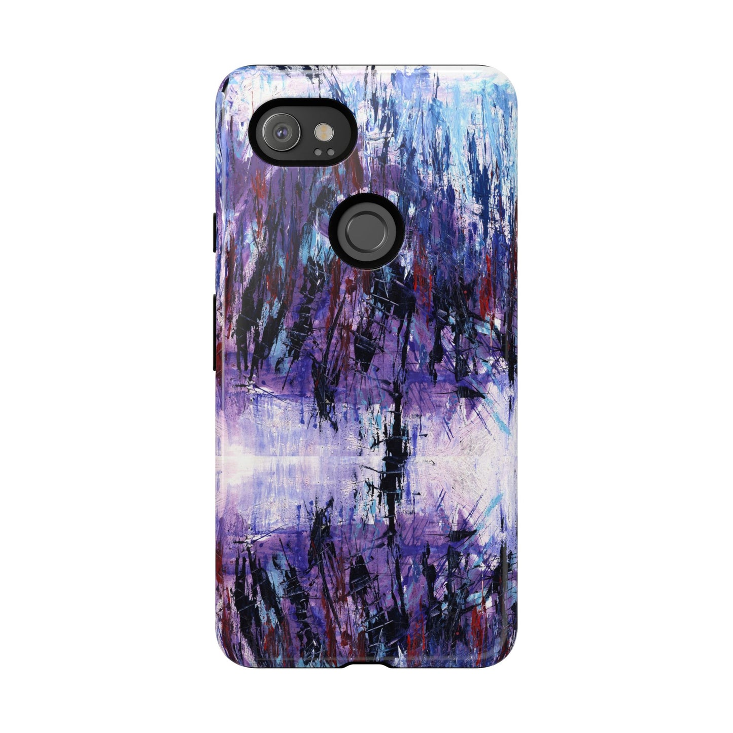 Abstract Purple Phone Case, Stylish & Protective Cover for Art Lovers- White Spring Image