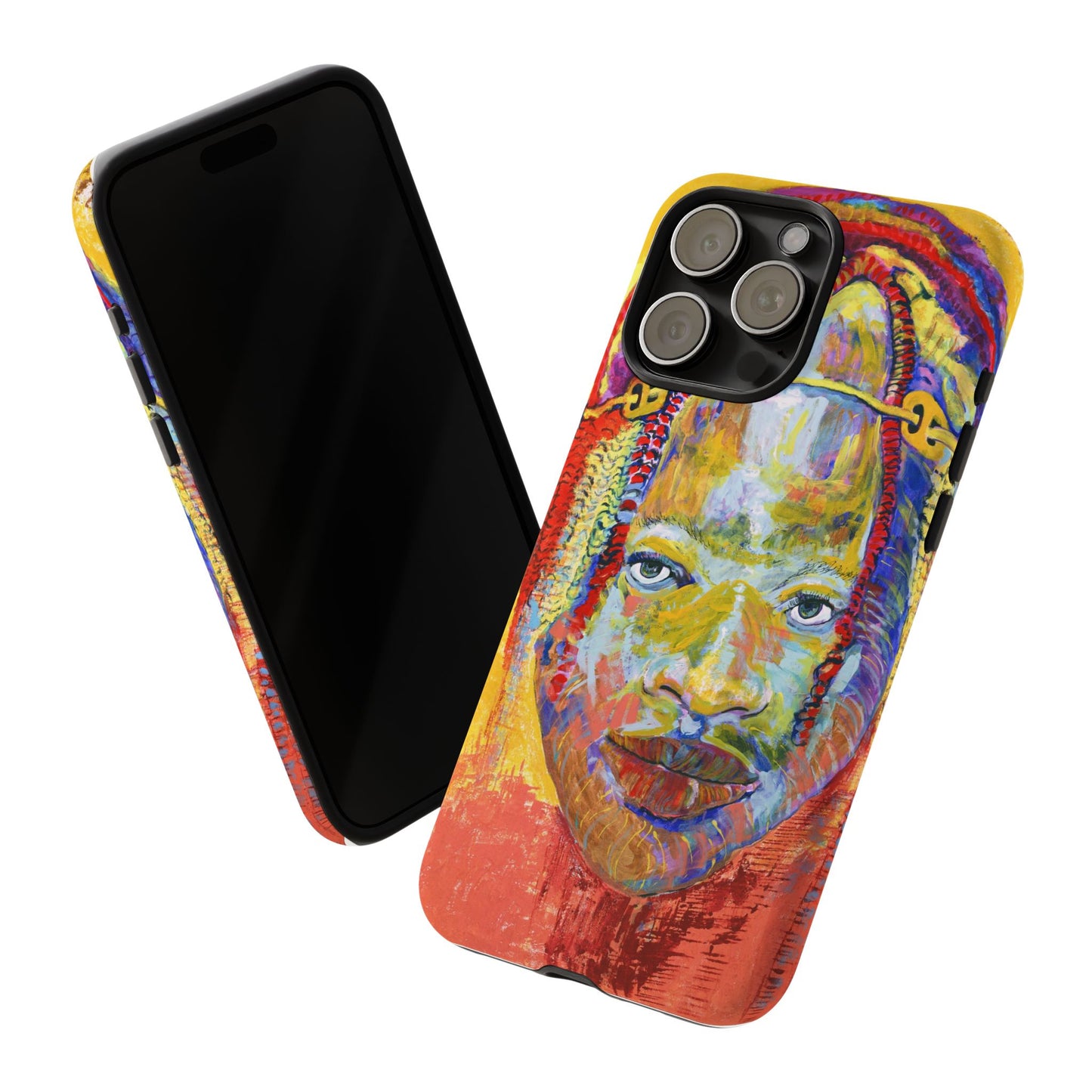 Vibrant Artistic Phone Case - Tough Cases for Creative Souls- African Youth Image