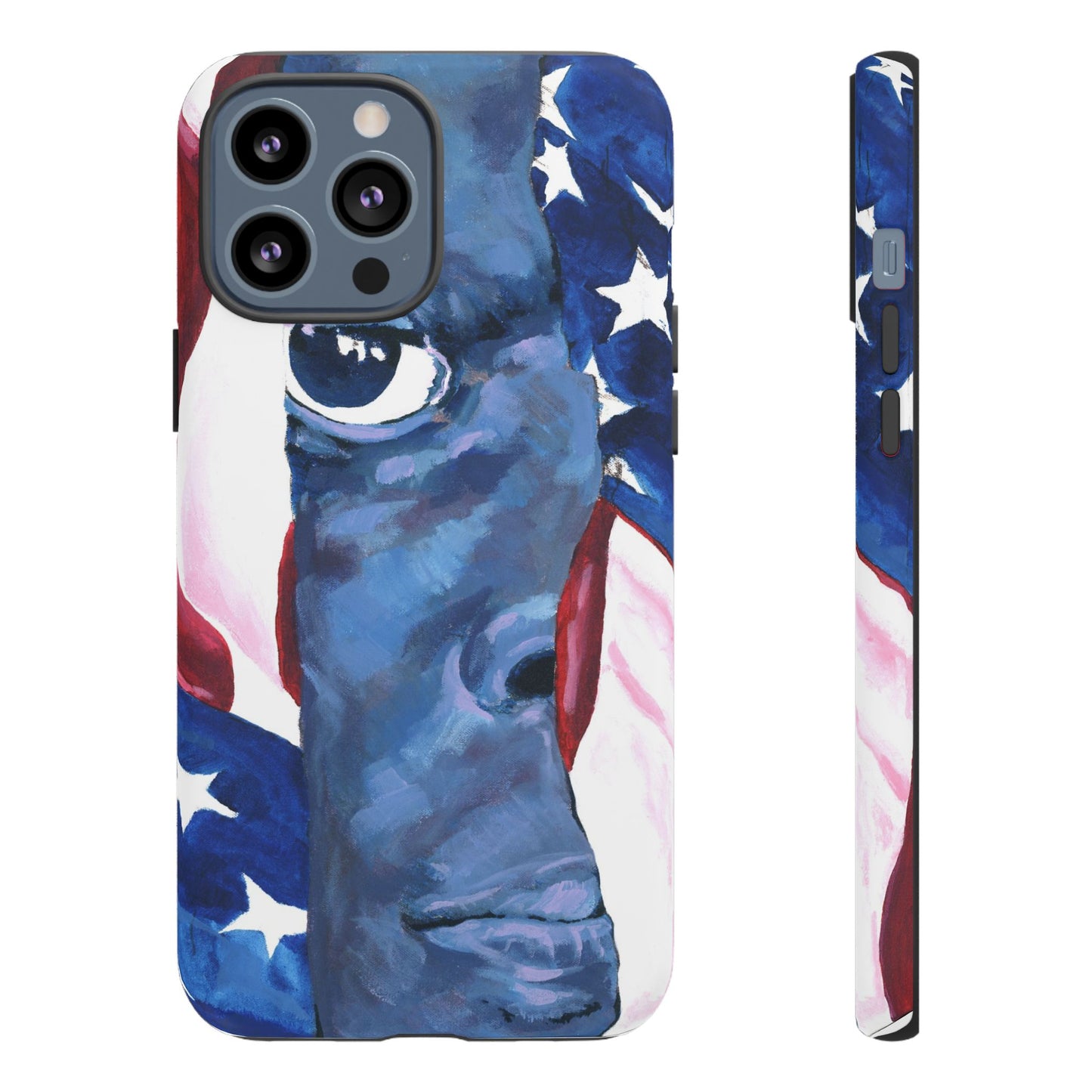 Patriotic Tough Phone Case with American Flag Design- I See You Image