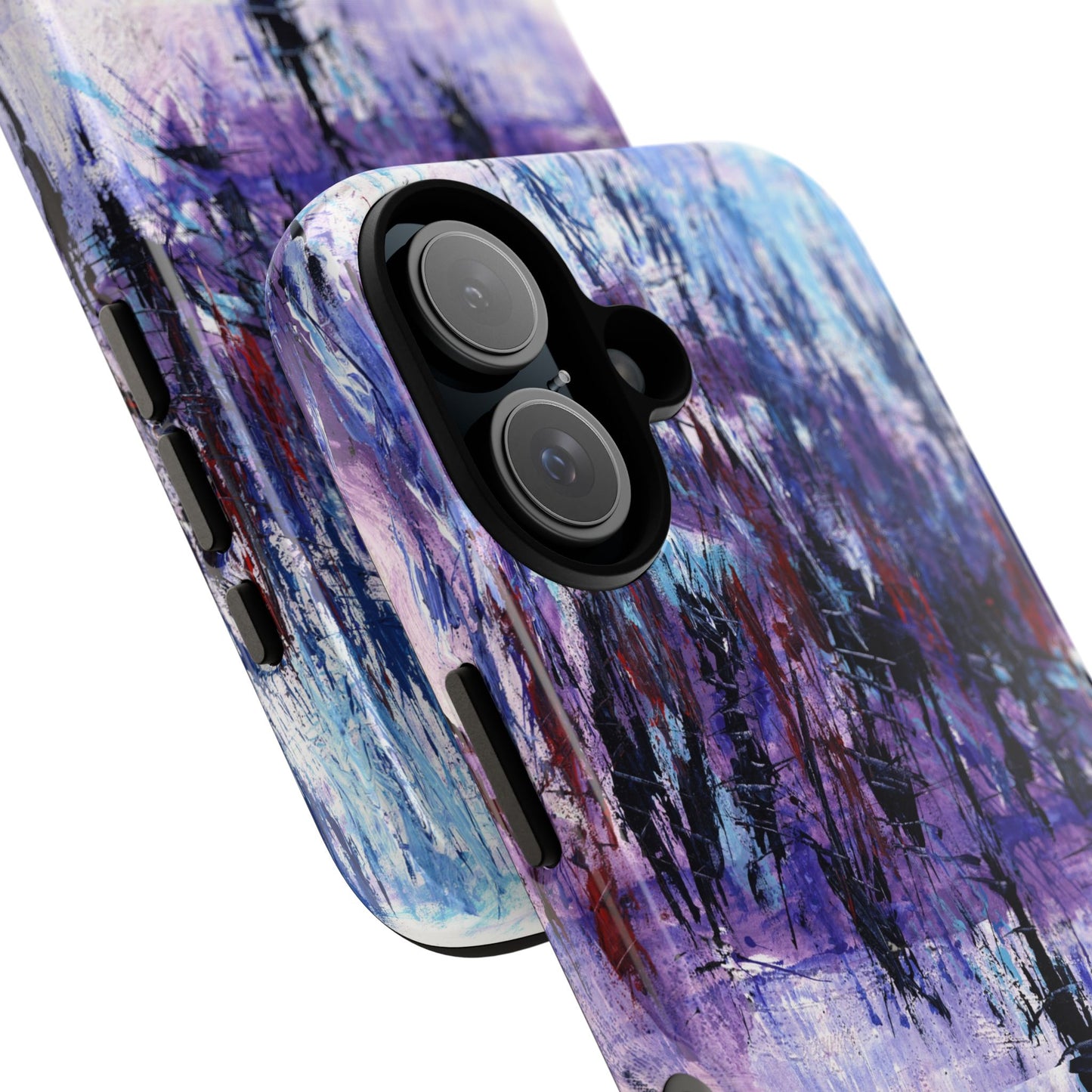 Abstract Purple Phone Case, Stylish & Protective Cover for Art Lovers- White Spring Image