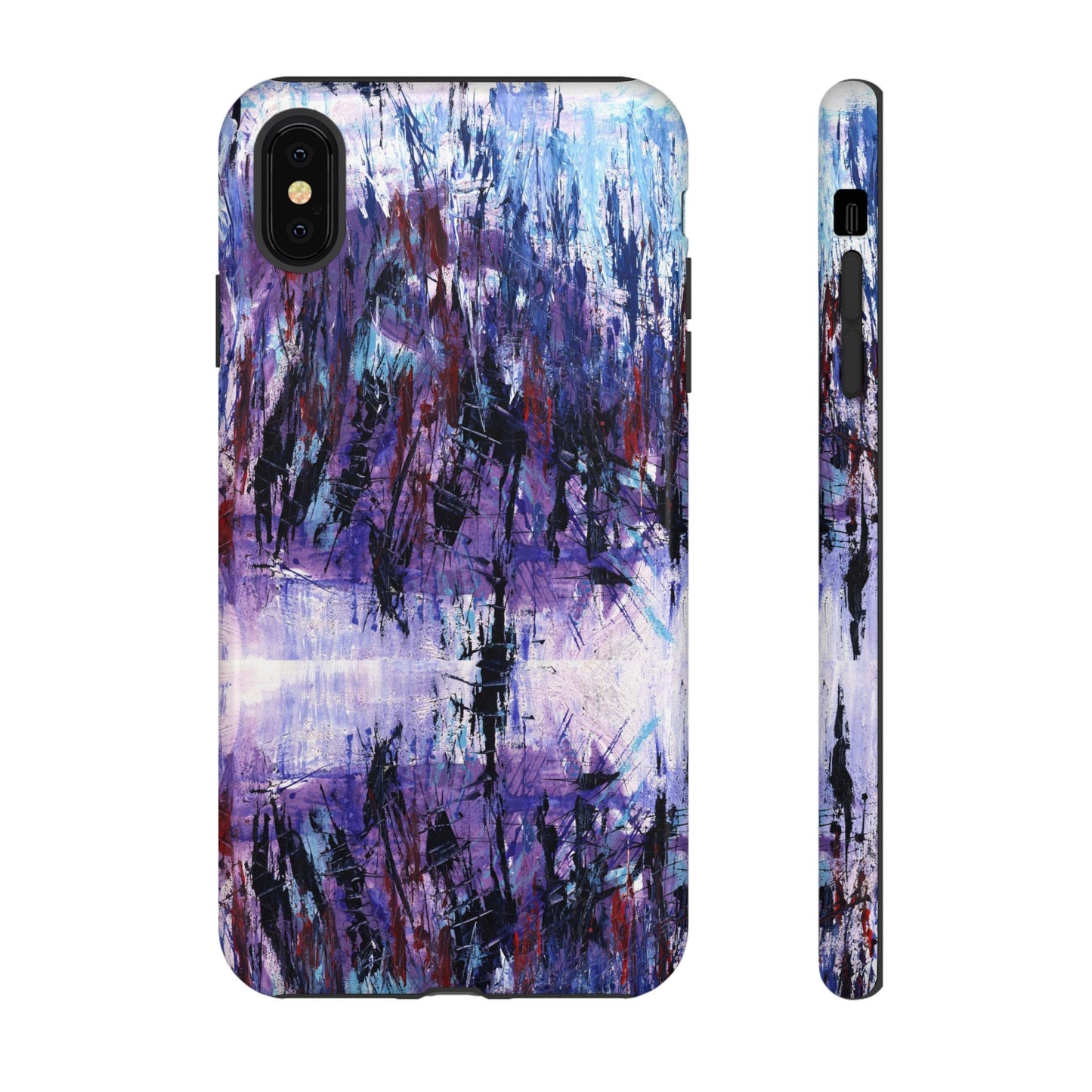 Abstract Purple Phone Case, Stylish & Protective Cover for Art Lovers- White Spring Image